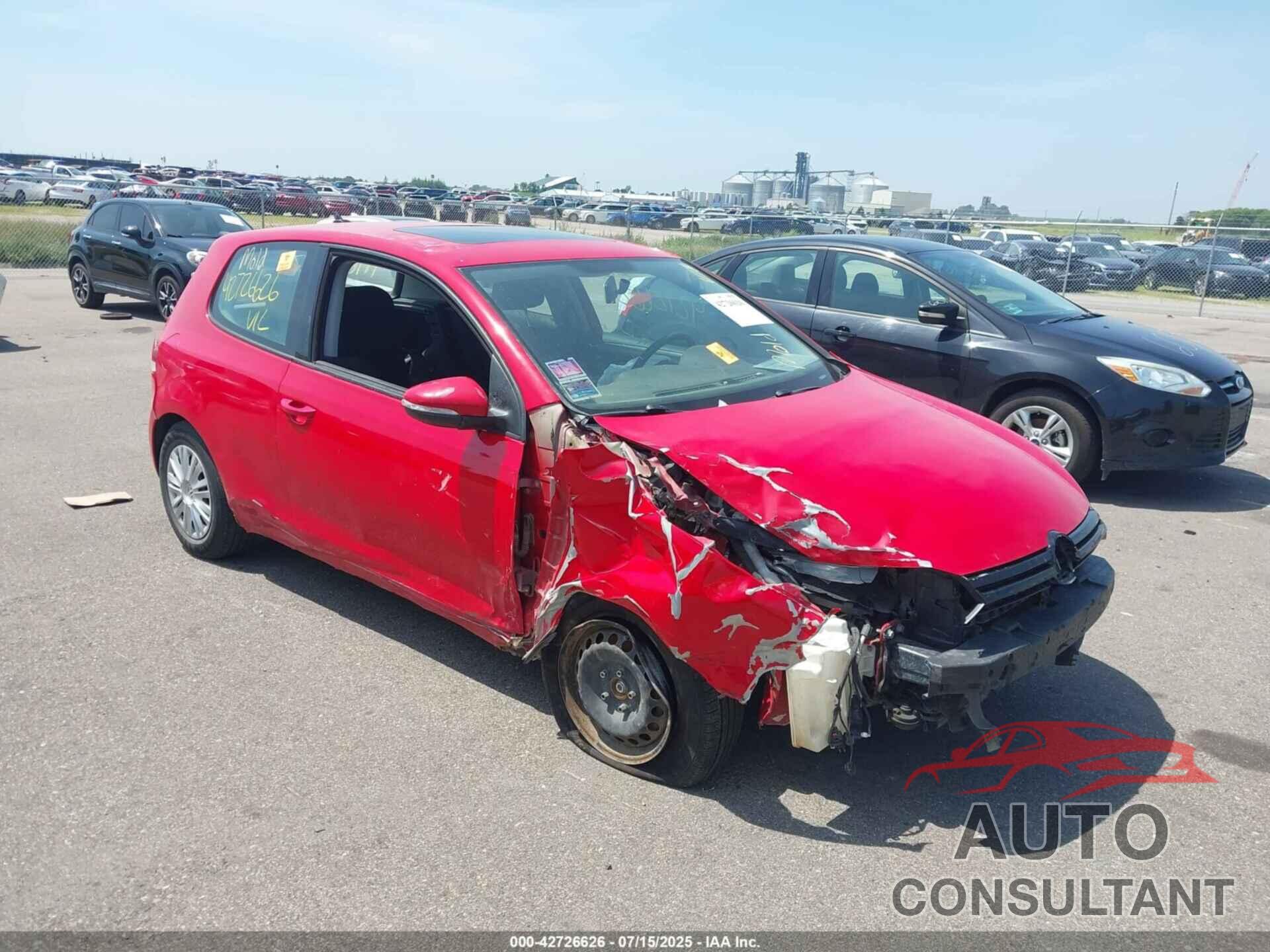 VOLKSWAGEN GOLF 2012 - WVWAB7AJ2CW104800