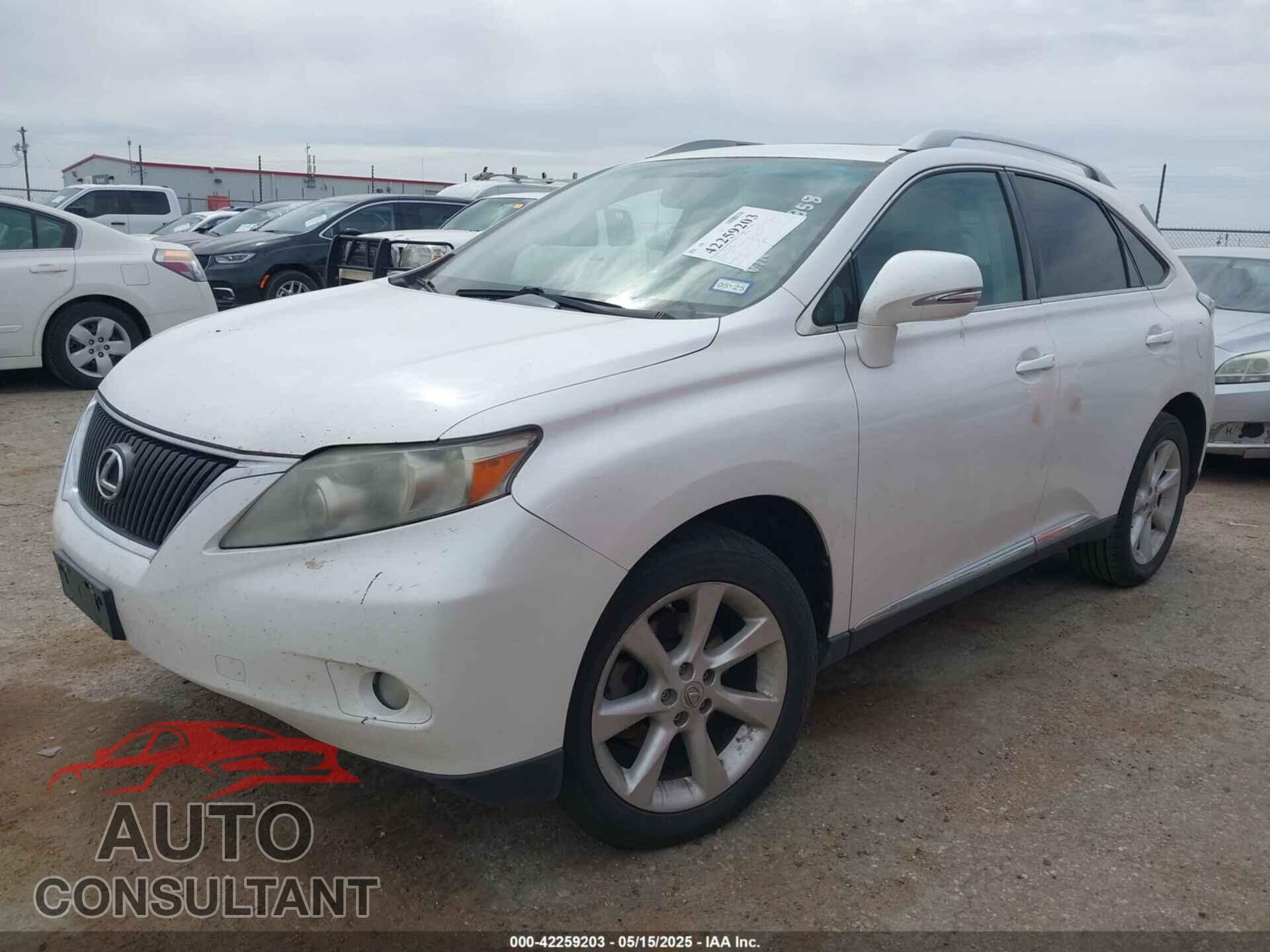 LEXUS RX 350 2011 - 2T2BK1BA3BC101858