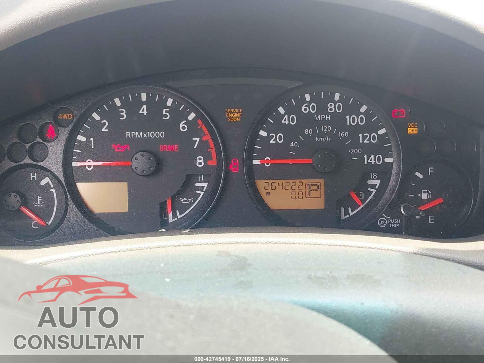 NISSAN FRONTIER 2011 - 1N6AD0EV8BC434100
