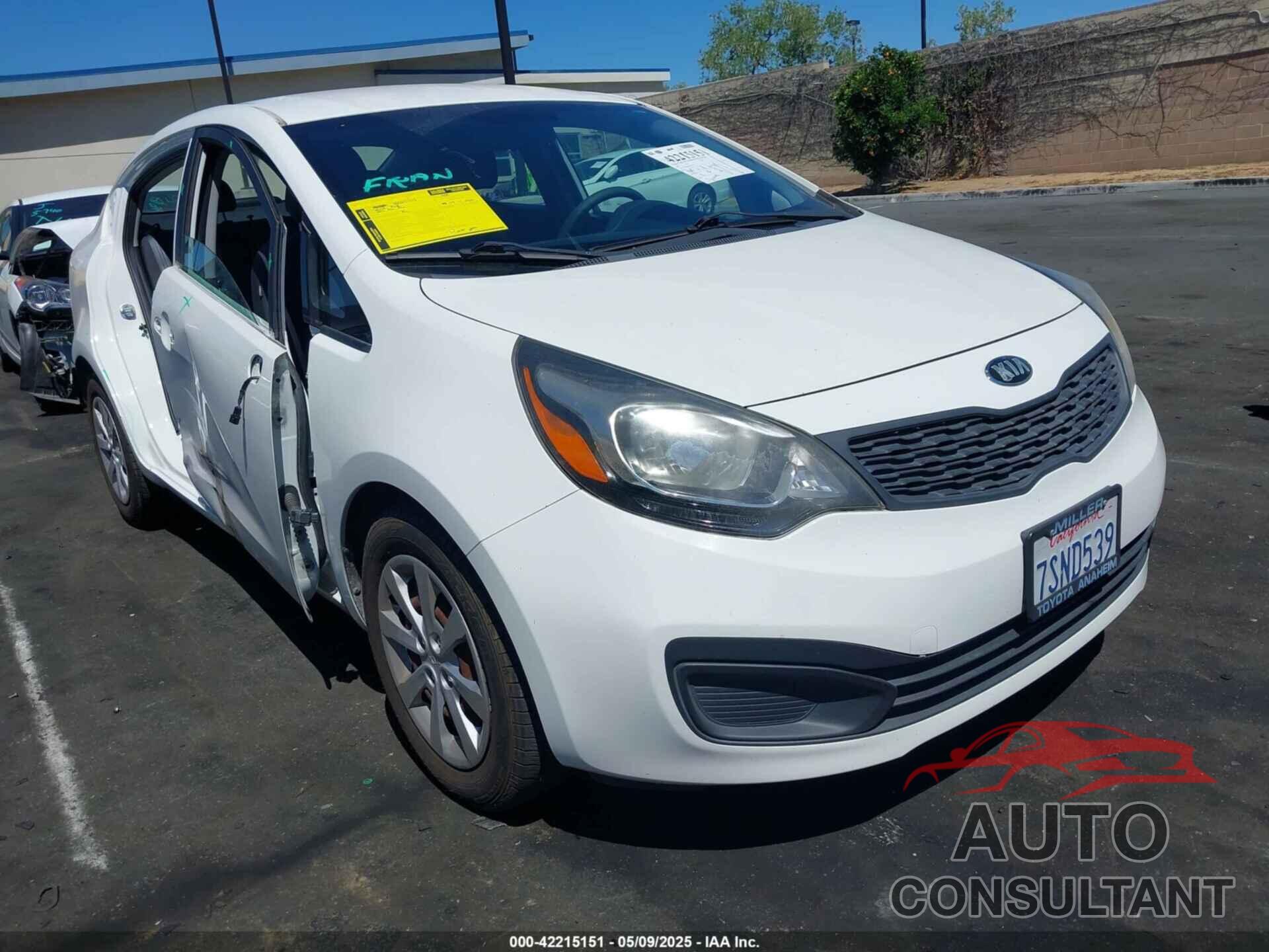 KIA RIO 2015 - KNADM4A37F6506952