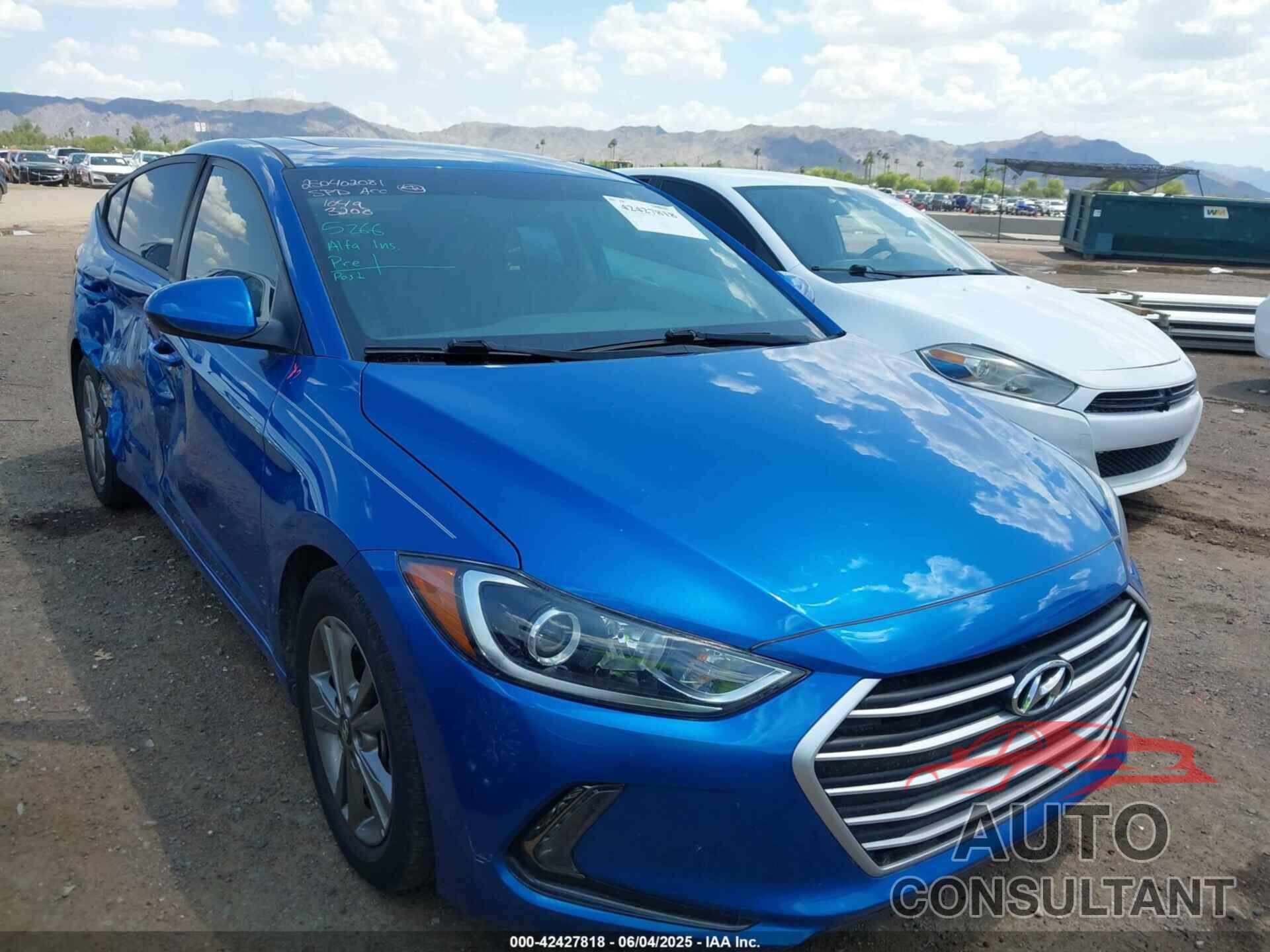 HYUNDAI ELANTRA 2018 - 5NPD84LF1JH313208
