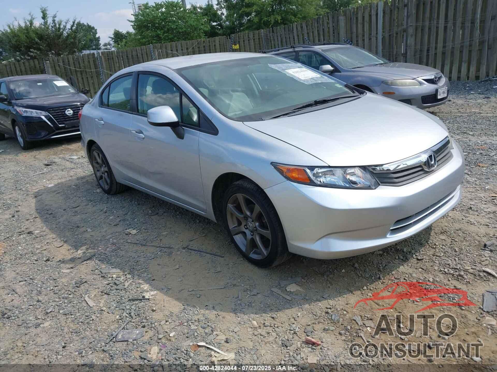 HONDA CIVIC 2012 - 19XFB2F50CE326735