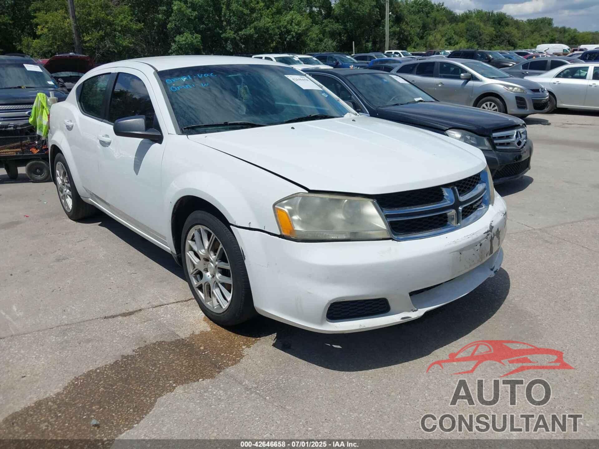 DODGE AVENGER 2013 - 1C3CDZAB6DN605255