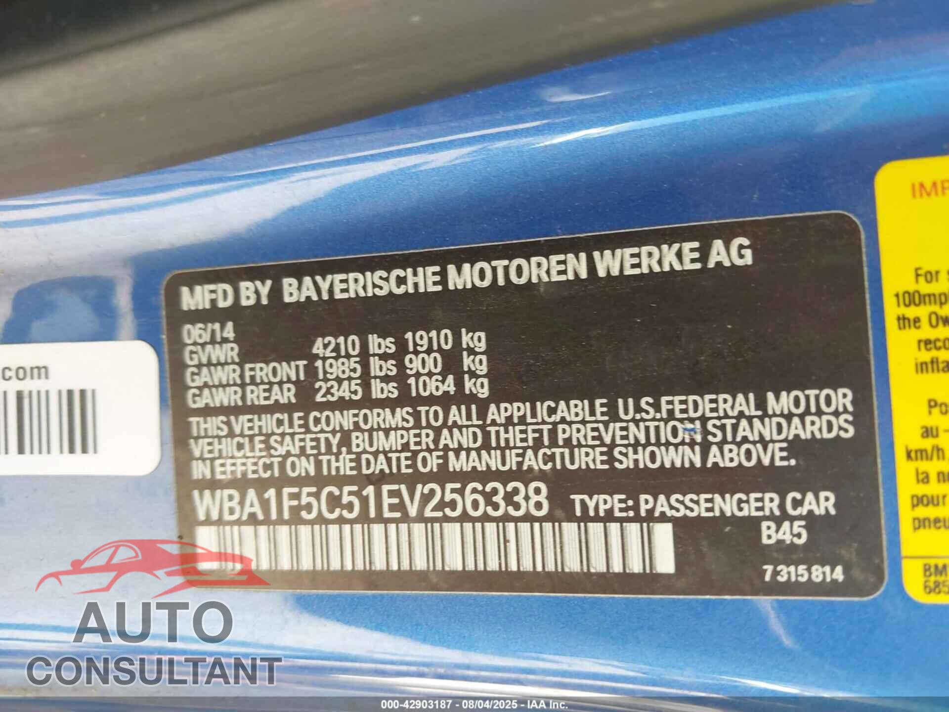 BMW 228I 2014 - WBA1F5C51EV256338