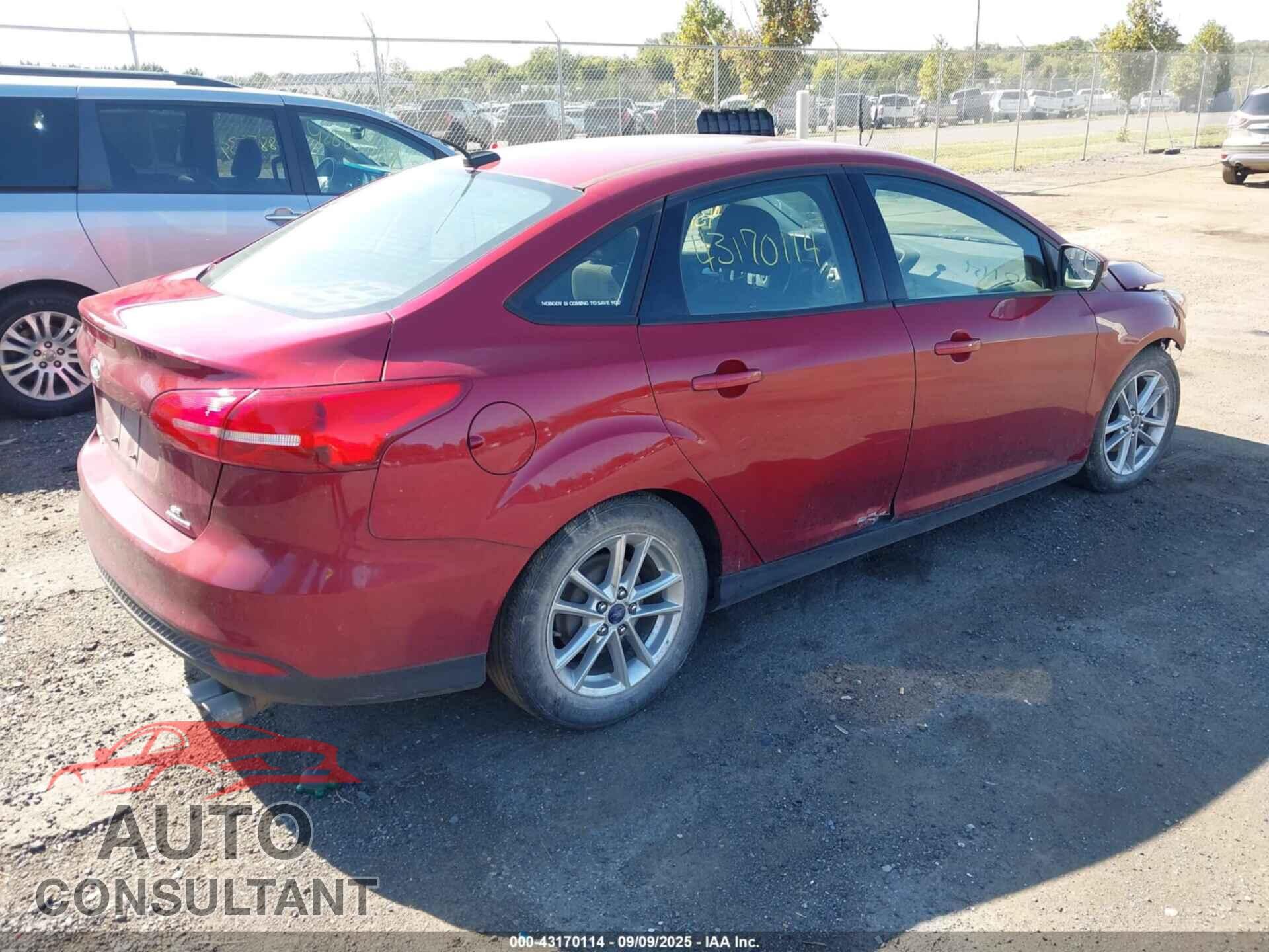 FORD FOCUS 2016 - 1FADP3F29GL336316