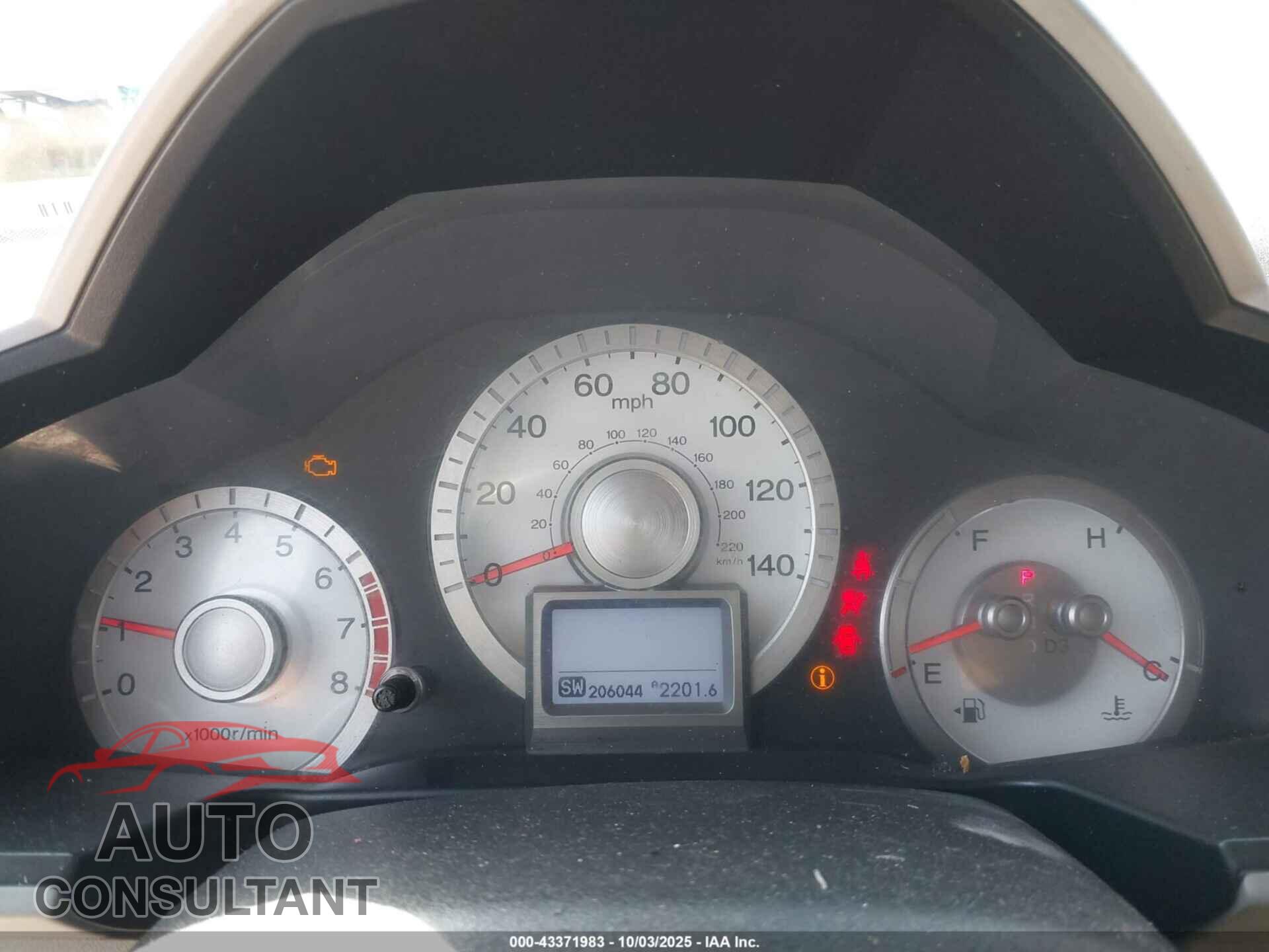 HONDA PILOT 2011 - 5FNYF4H72BB032818