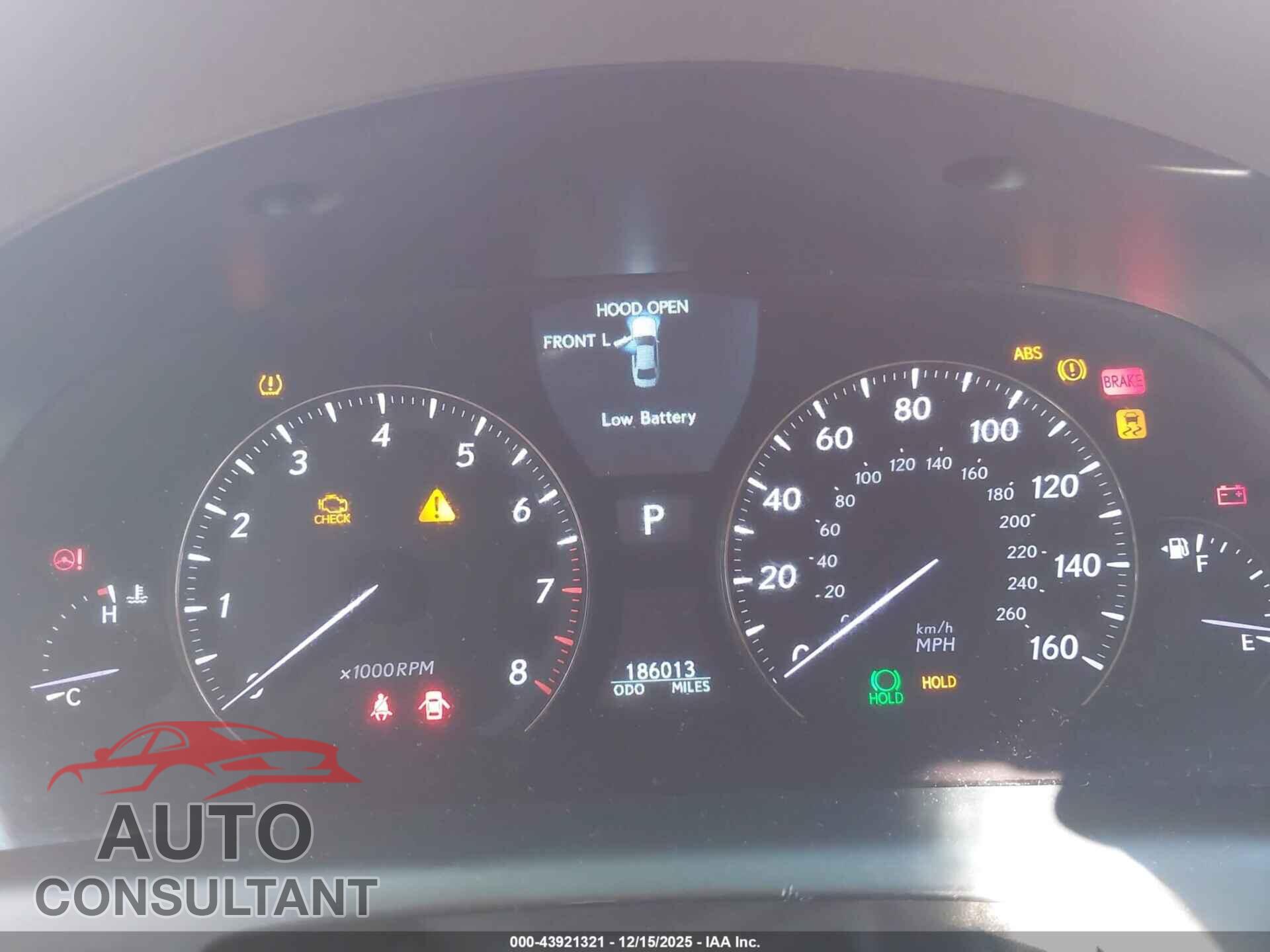 LEXUS LS 460 2011 - JTHBL5EF9B5104355