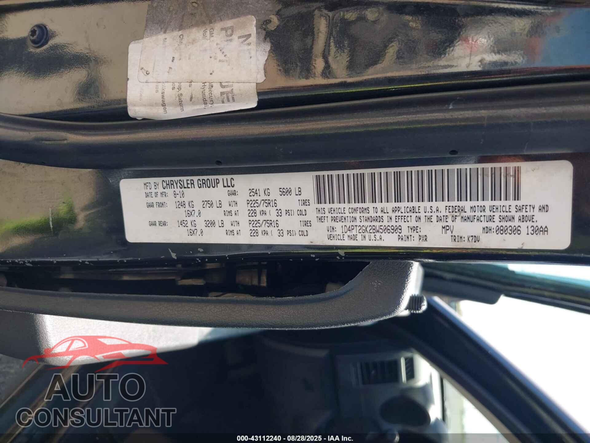 DODGE NITRO 2011 - 1D4PT2GK2BW506909