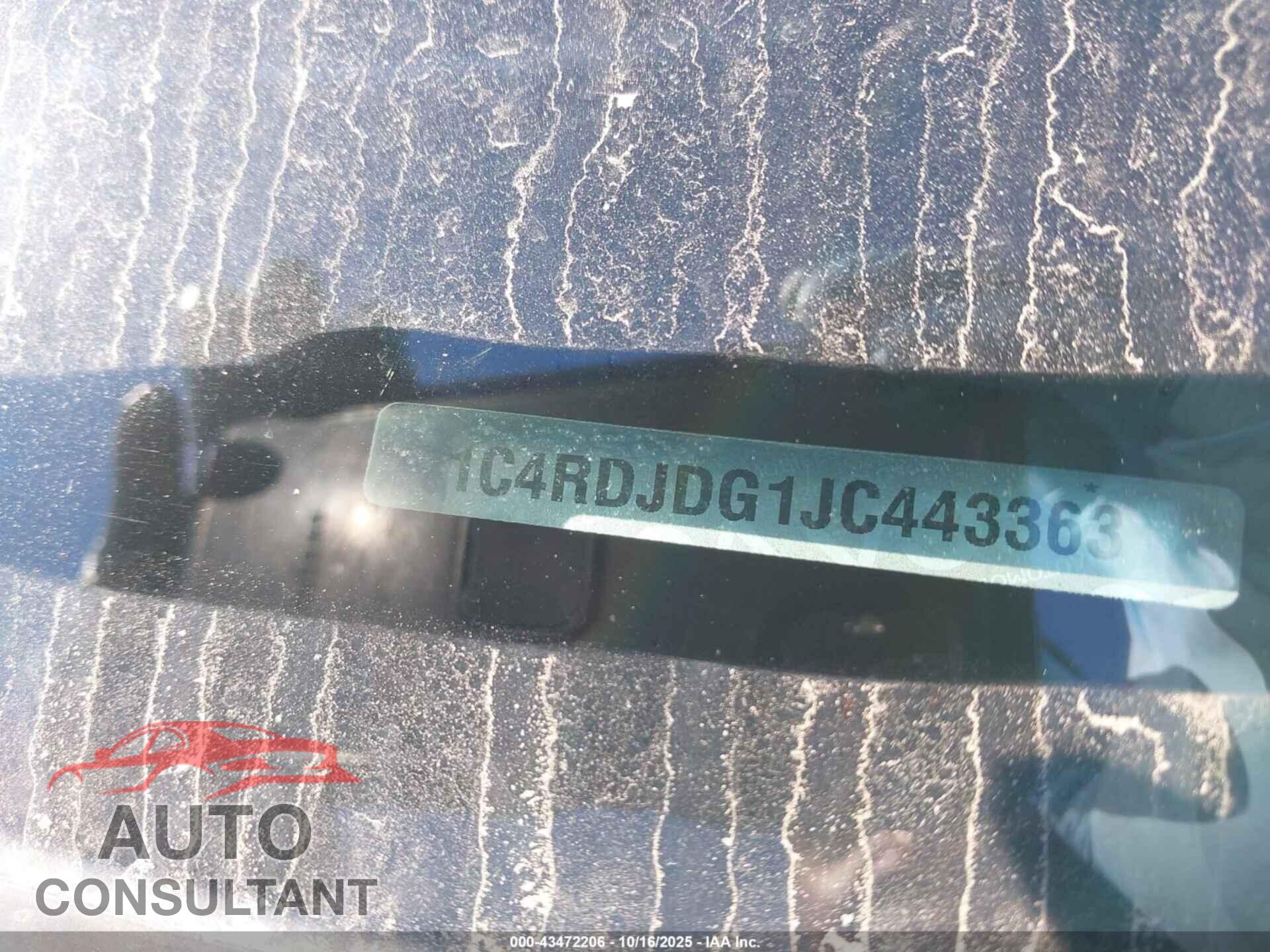 DODGE DURANGO 2018 - 1C4RDJDG1JC443363