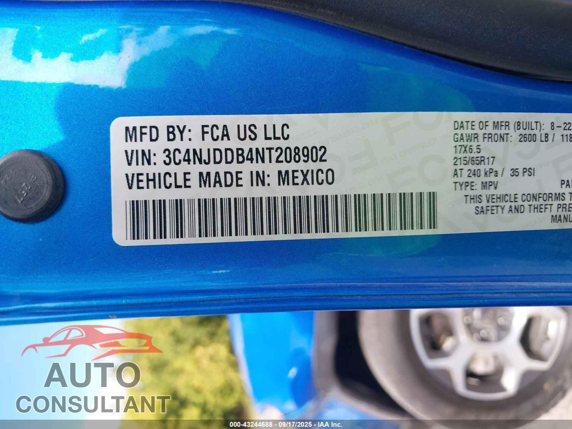 JEEP COMPASS 2022 - 3C4NJDDB4NT208902