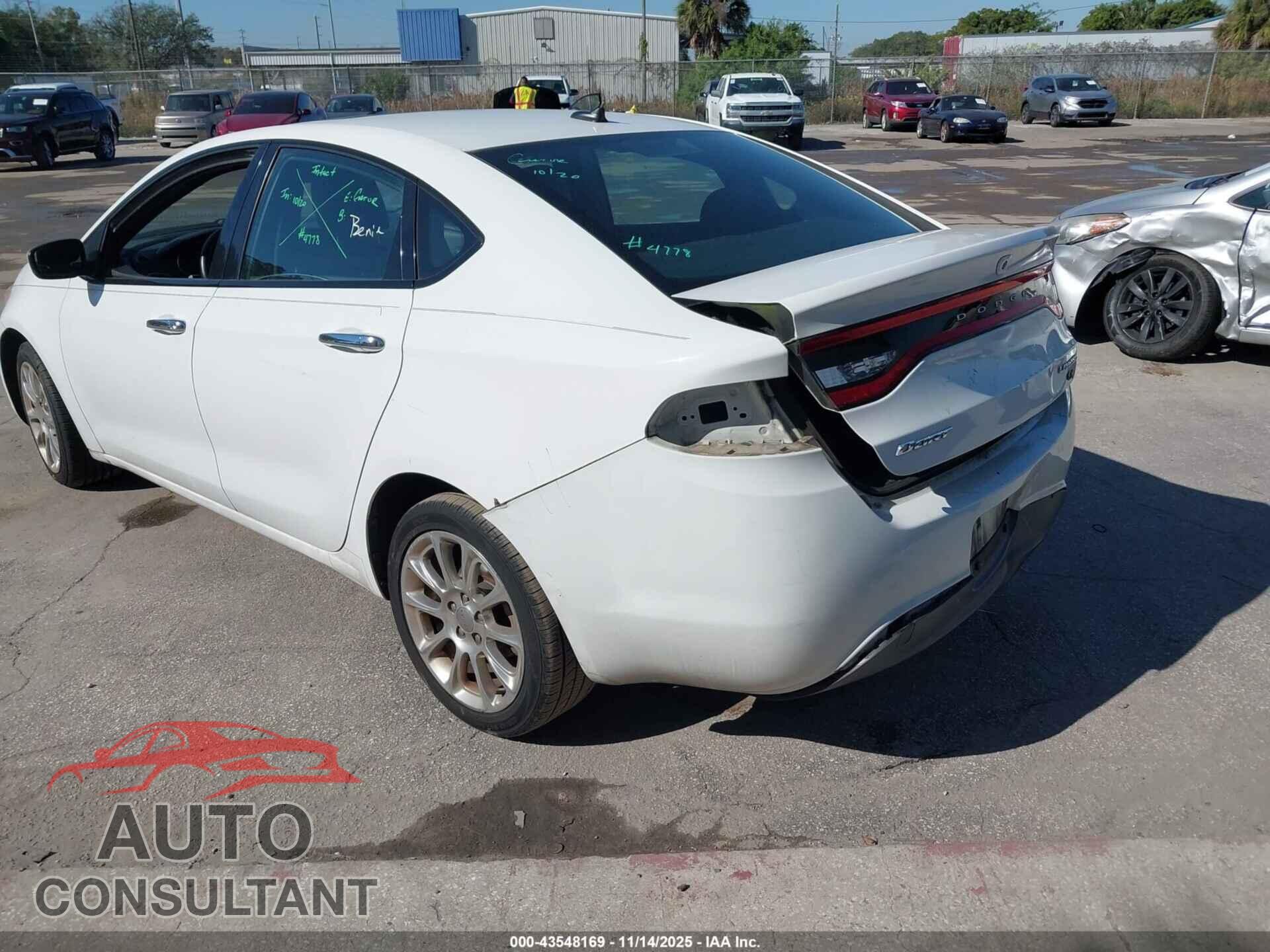DODGE DART 2013 - 1C3CDFCA8DD111083