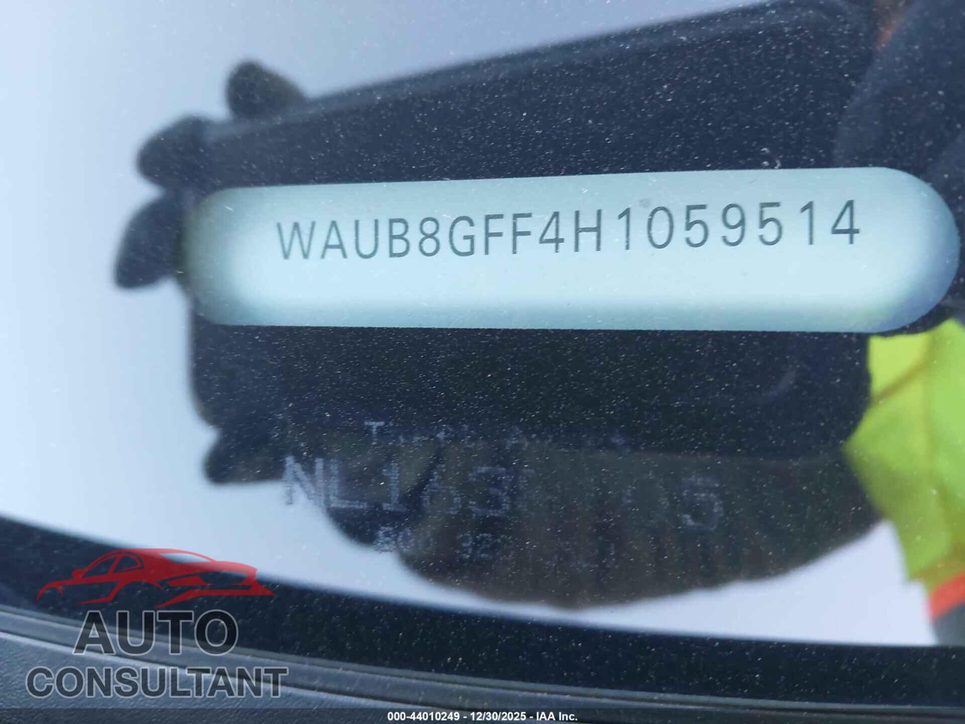 AUDI A3 2017 - WAUB8GFF4H1059514