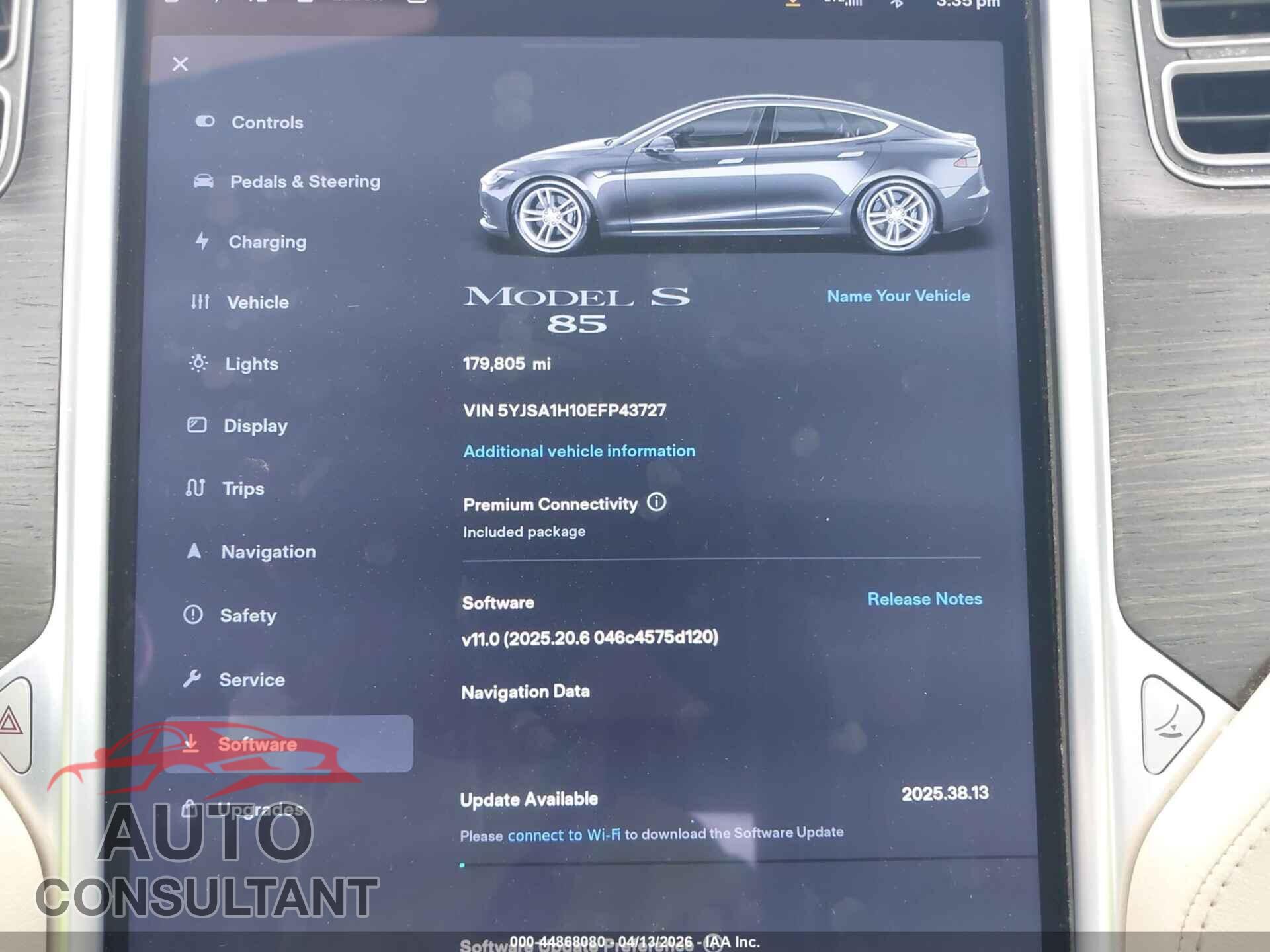 TESLA MODEL S 2014 - 5YJSA1H10EFP43727