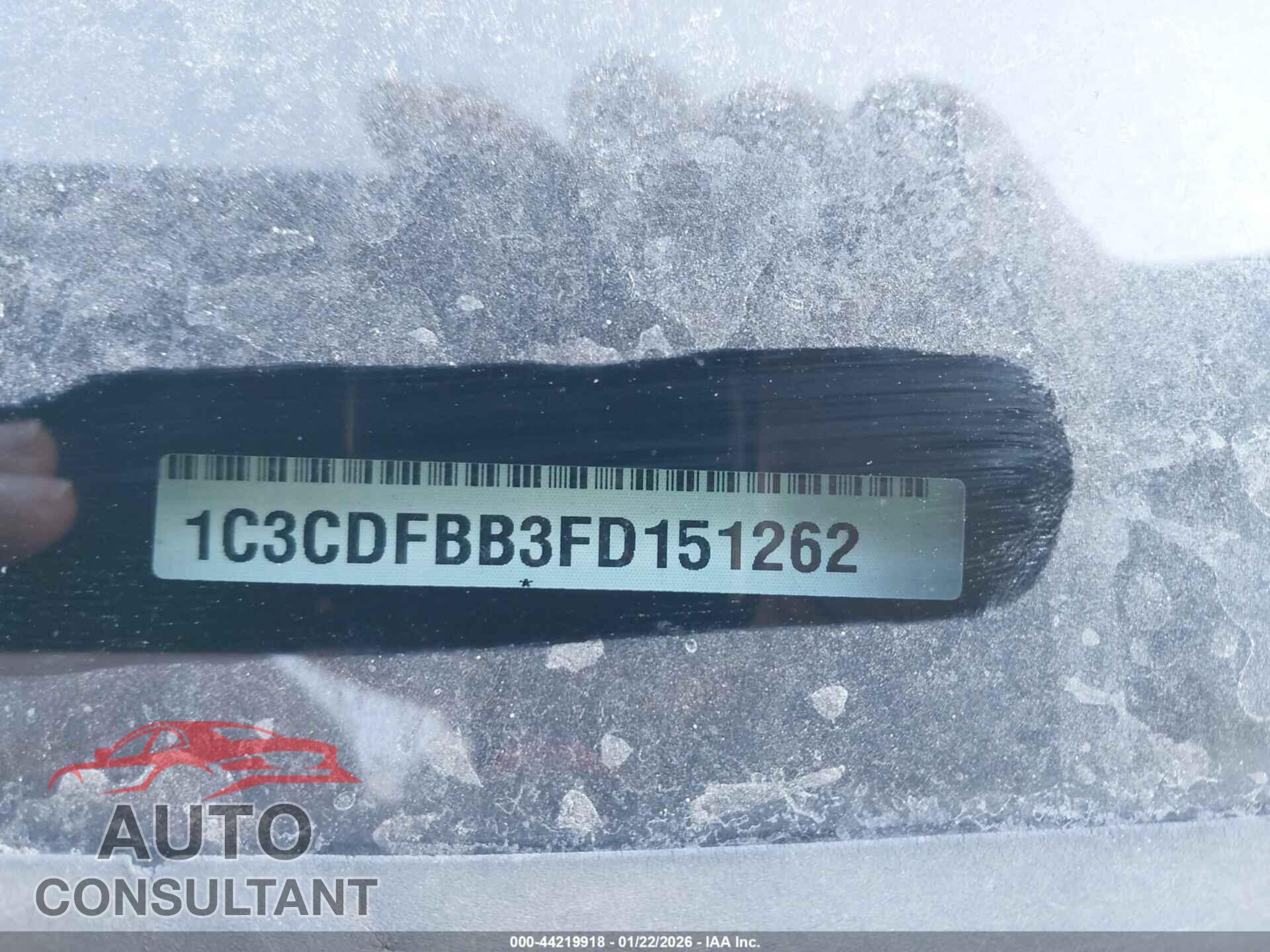 DODGE DART 2015 - 1C3CDFBB3FD151262