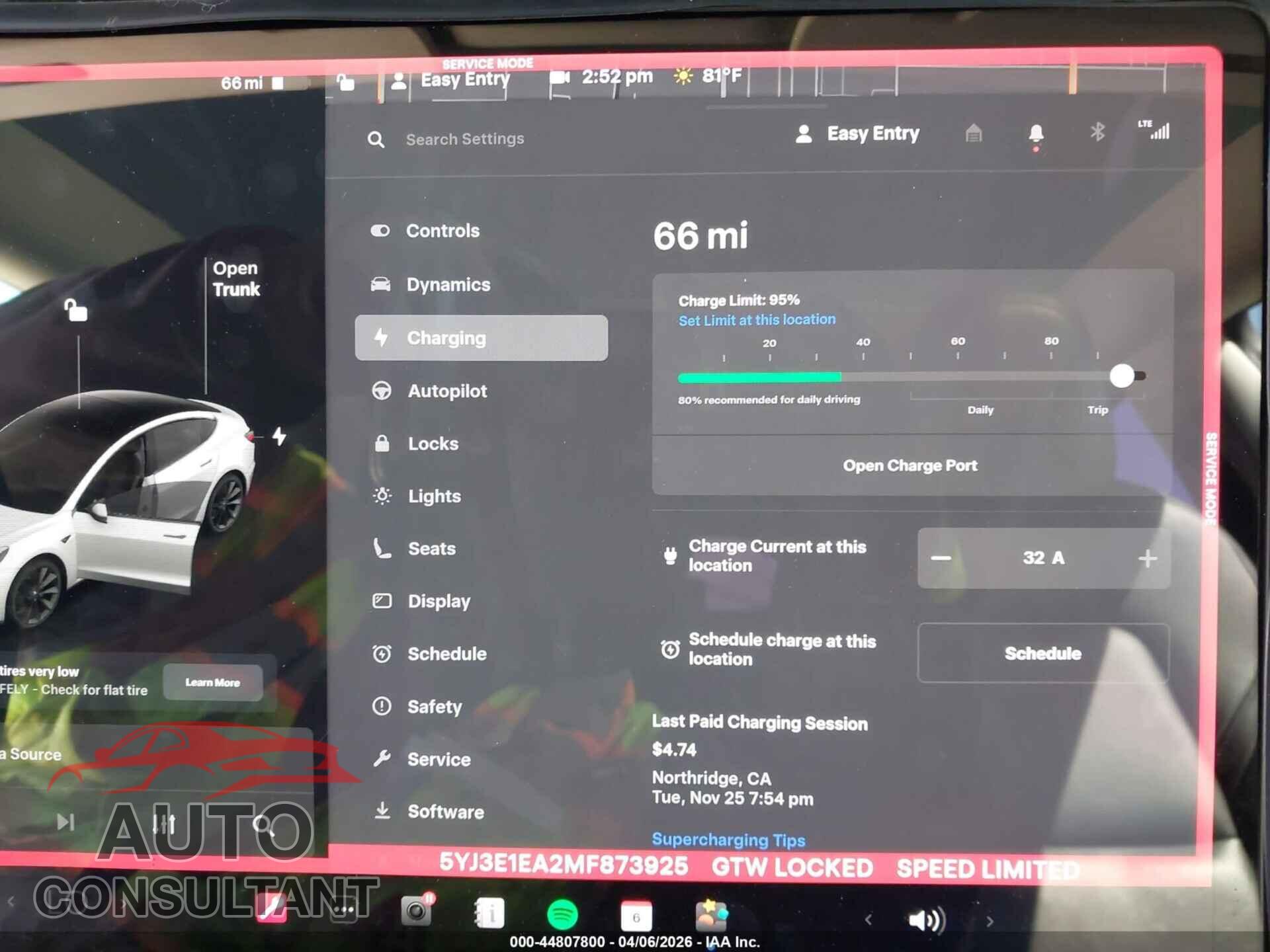 TESLA MODEL 3 2021 - 5YJ3E1EA2MF873925