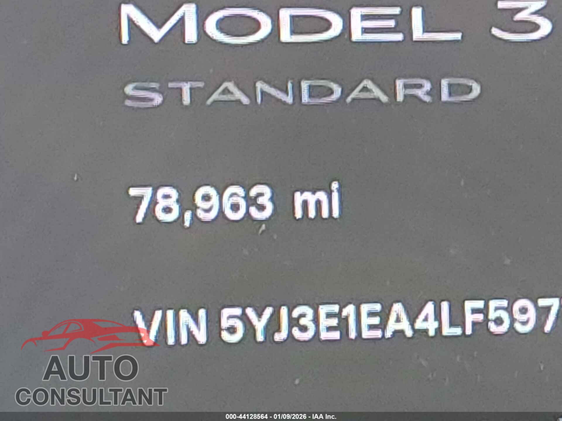 TESLA MODEL 3 2020 - 5YJ3E1EA4LF597701