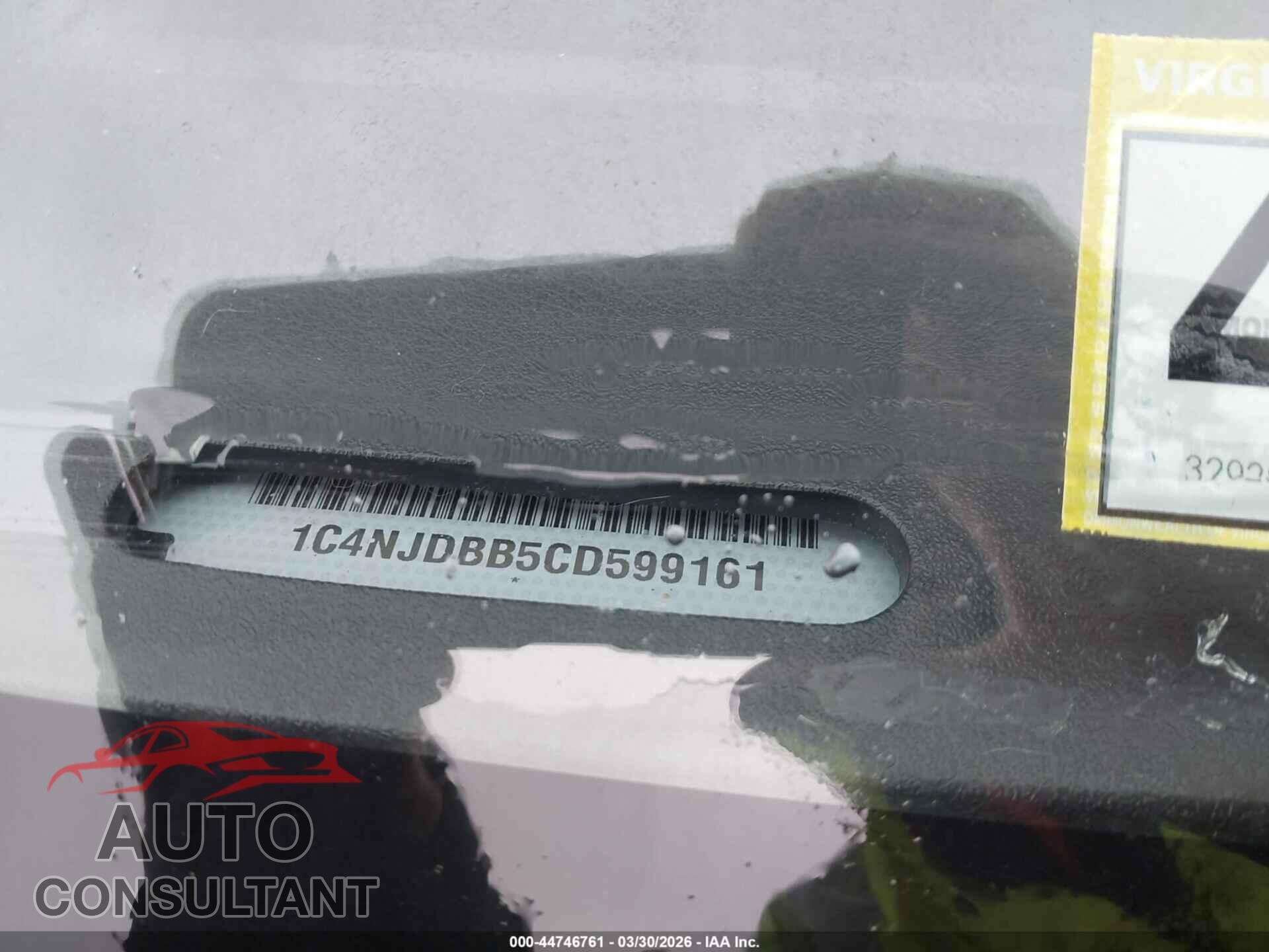 JEEP COMPASS 2012 - 1C4NJDBB5CD599161