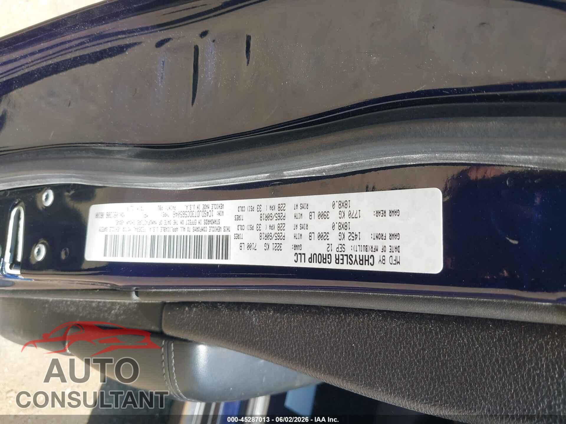 DODGE DURANGO 2013 - 1C4SDJDT3DC565046