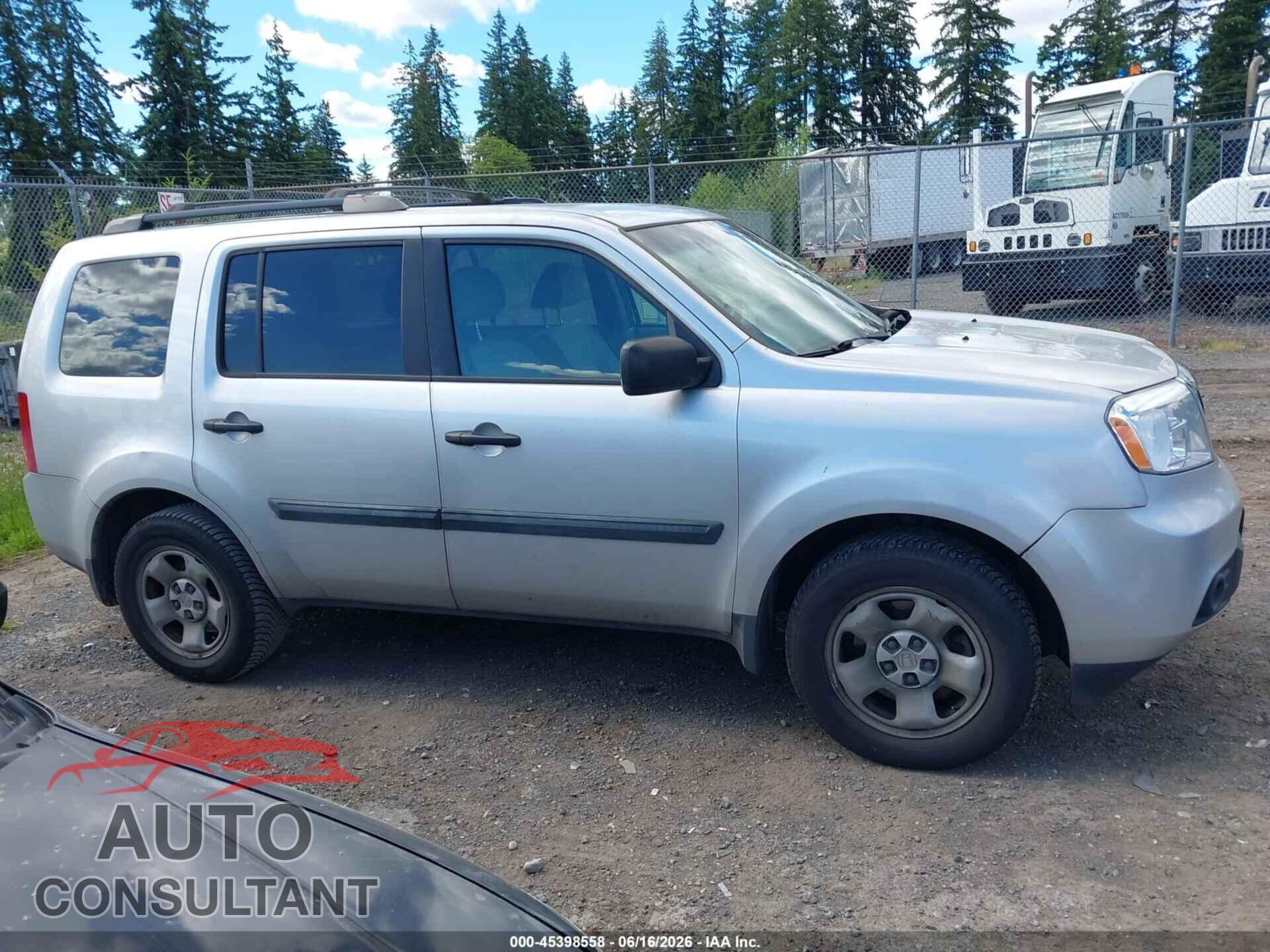 HONDA PILOT 2013 - 5FNYF3H23DB044123