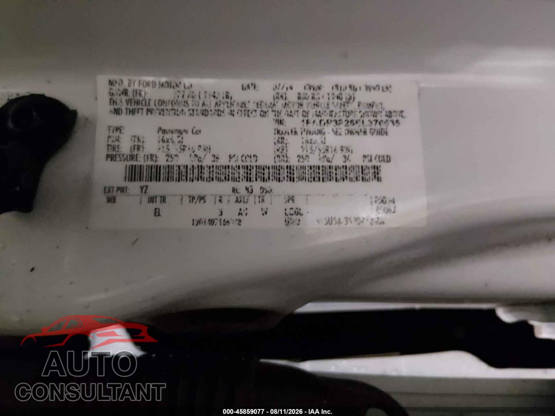 FORD FOCUS 2014 - 1FADP3F25EL376535