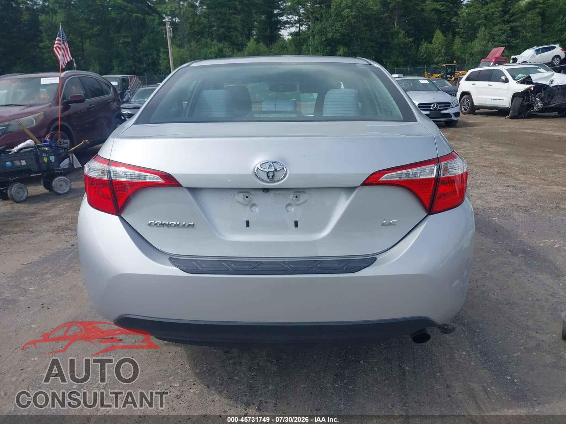 TOYOTA COROLLA 2015 - 2T1BURHE9FC293624