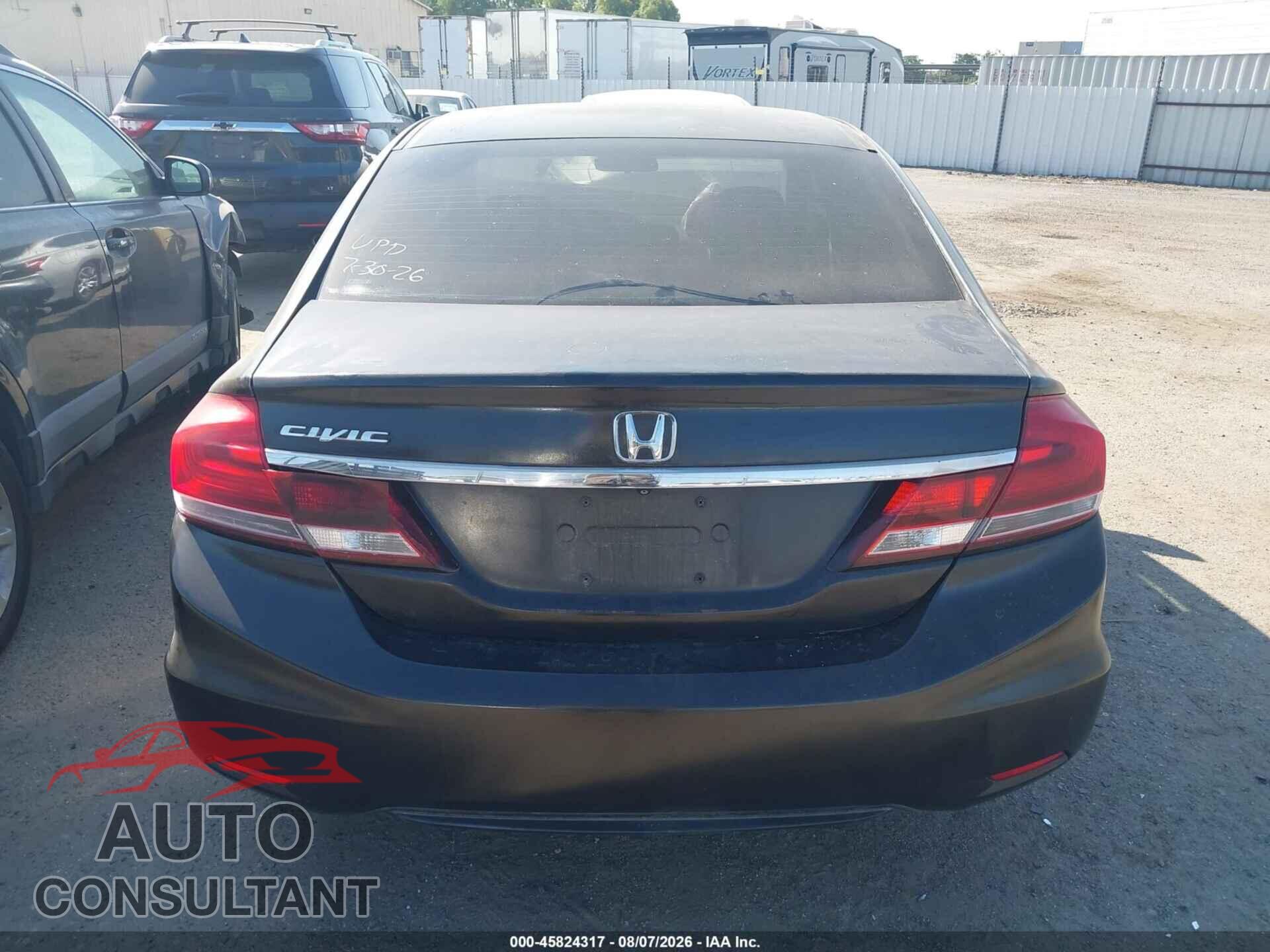 HONDA CIVIC 2013 - 19XFB2F89DE250265