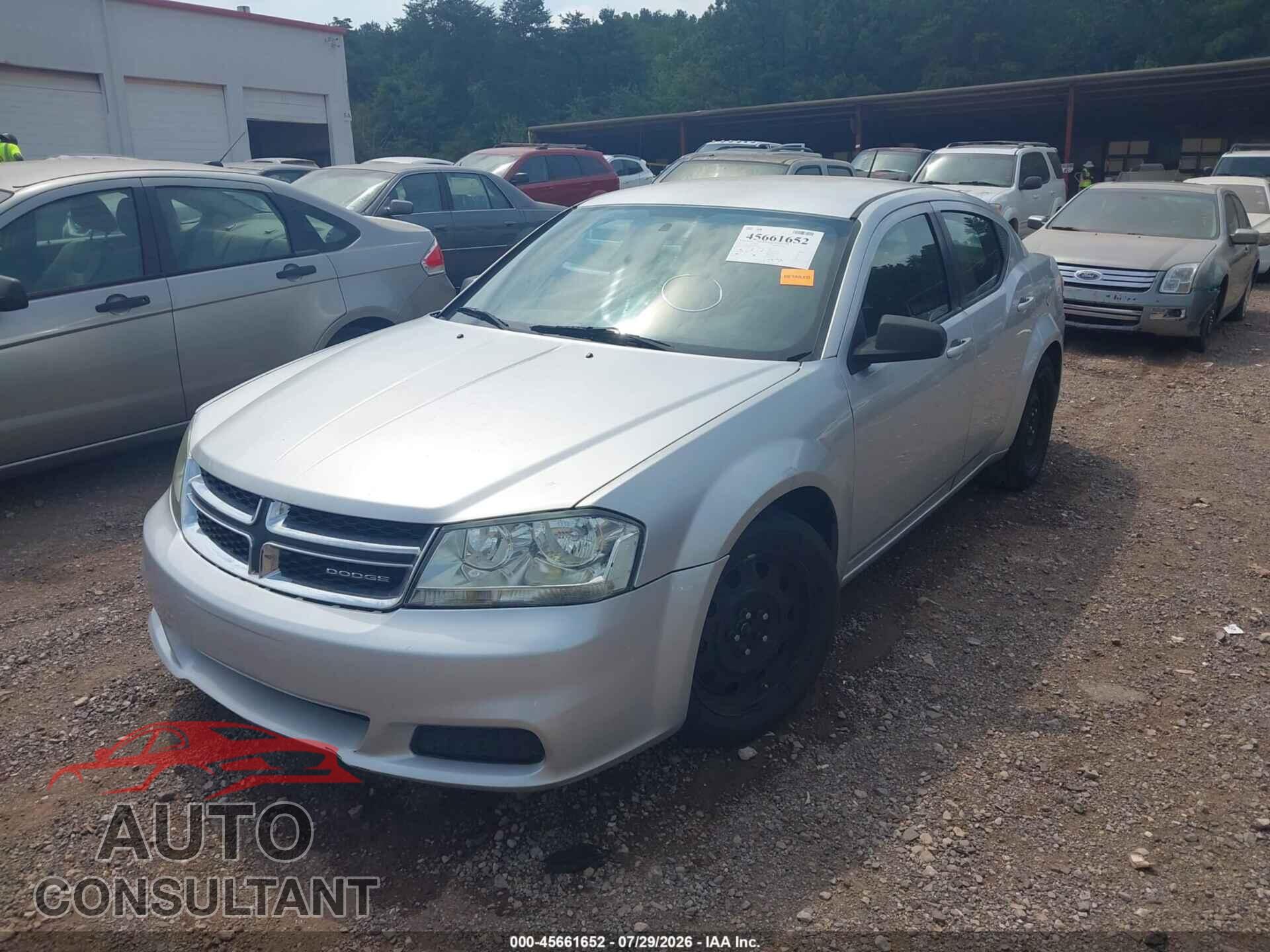 DODGE AVENGER 2012 - 1C3CDZAB3CN102667