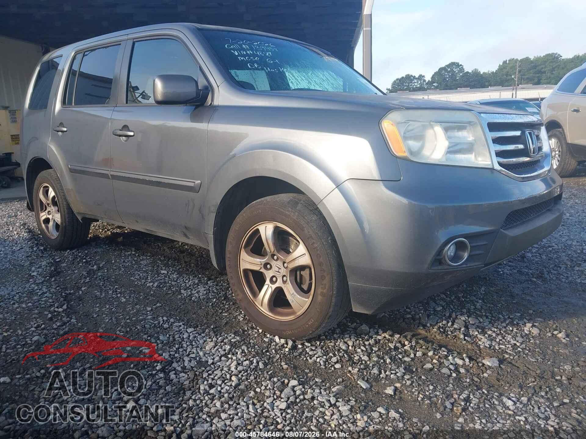HONDA PILOT 2012 - 5FNYF3H5XCB034889