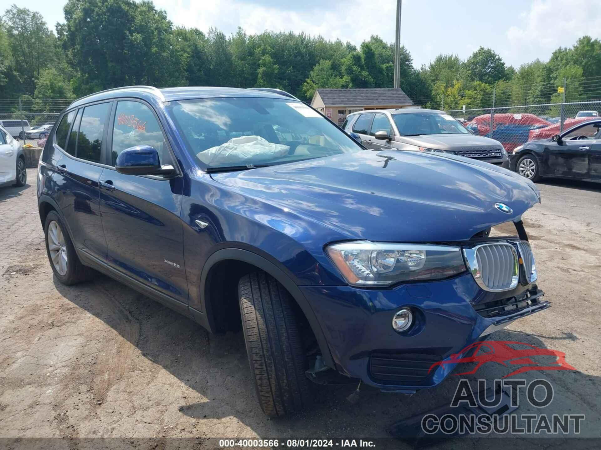 BMW X3 2016 - 5UXWX9C51G0D91947