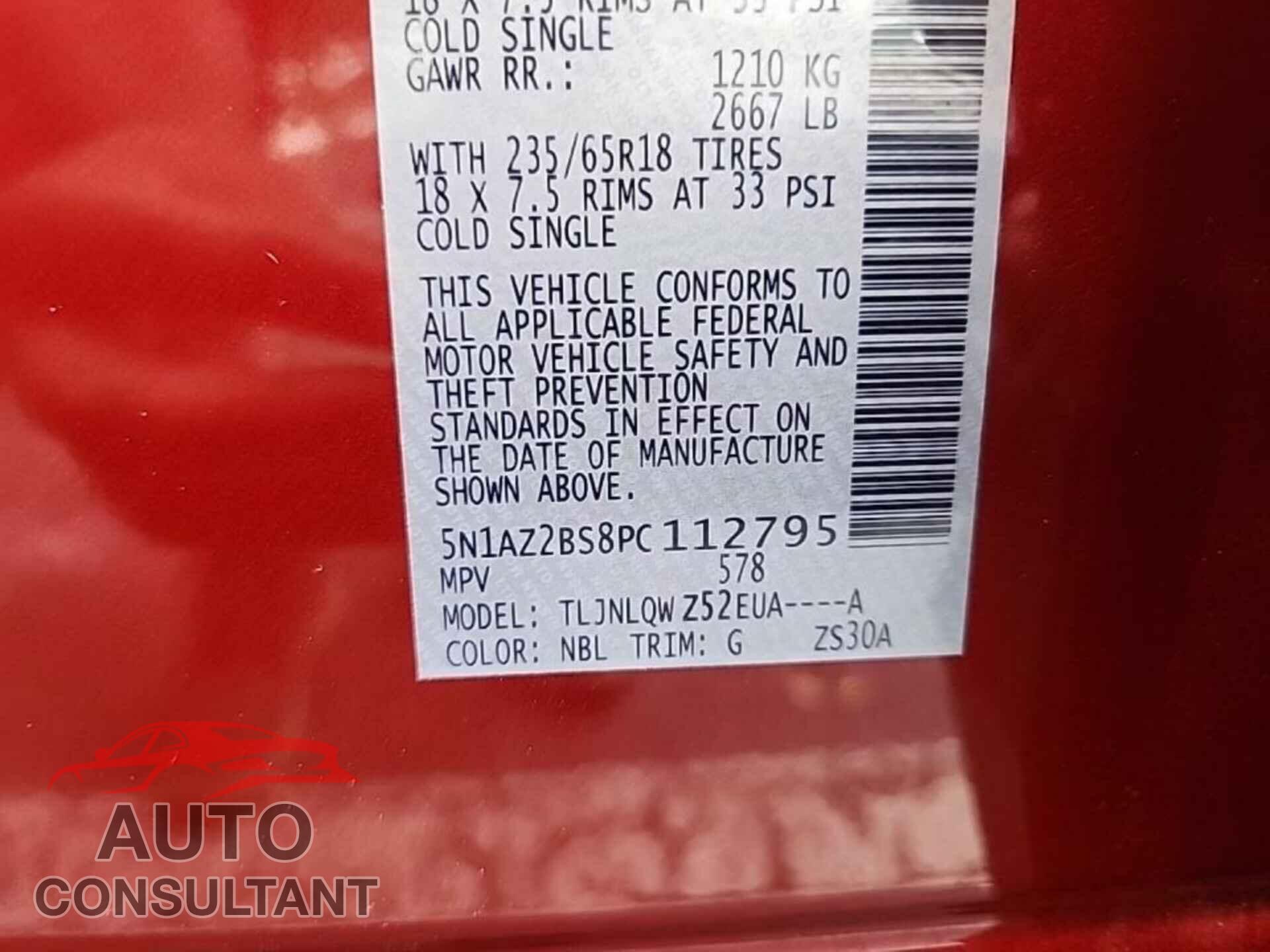 NISSAN MURANO 2023 - 5N1AZ2BS8PC112795