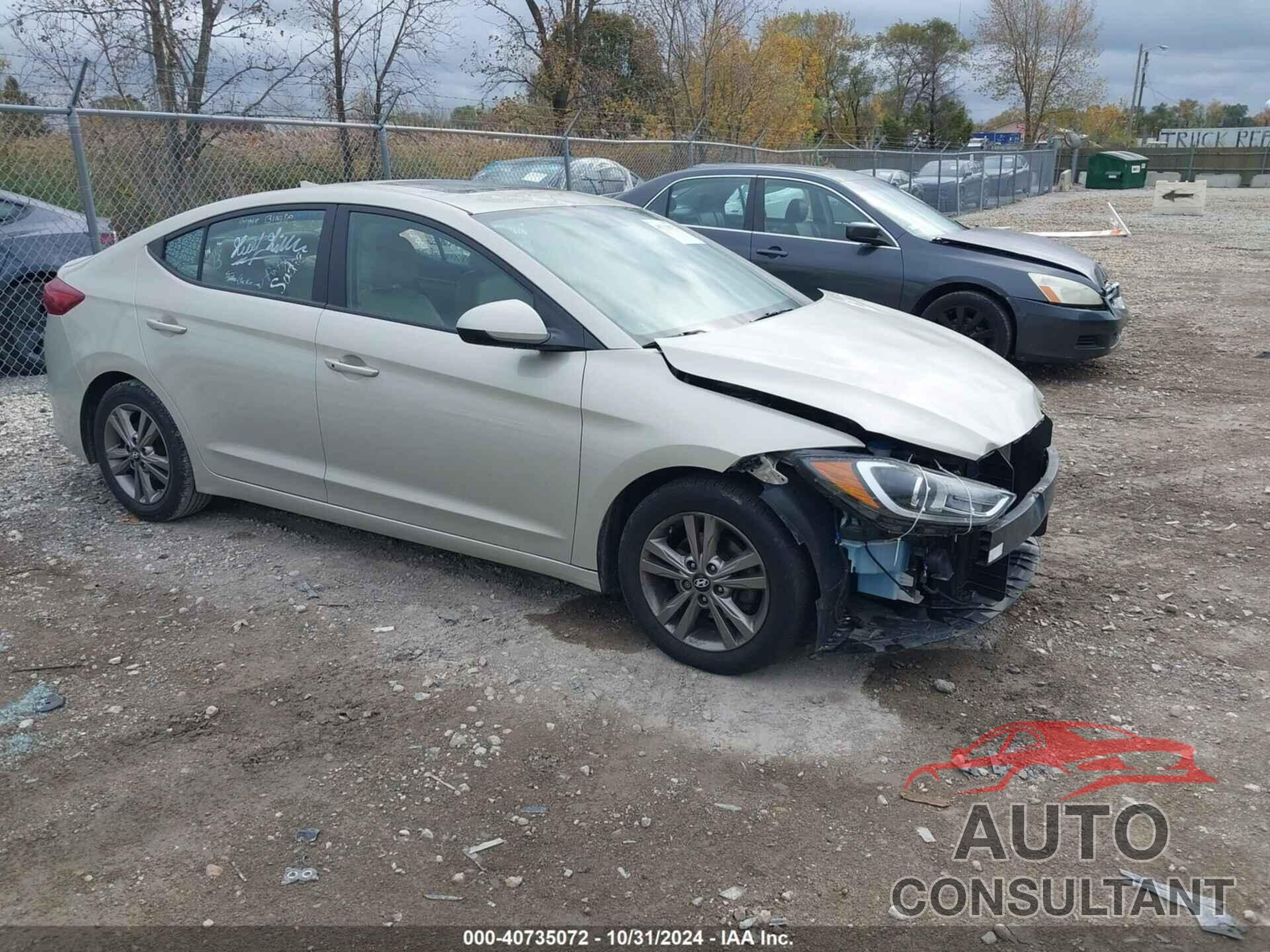 HYUNDAI ELANTRA 2018 - 5NPD84LF3JH222456