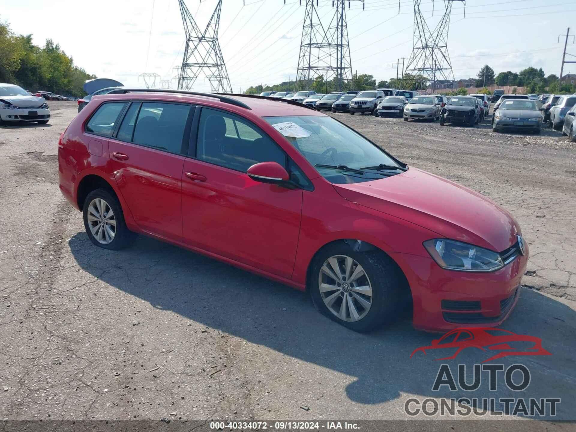 VOLKSWAGEN GOLF SPORTWAGEN 2017 - 3VW017AUXHM522857