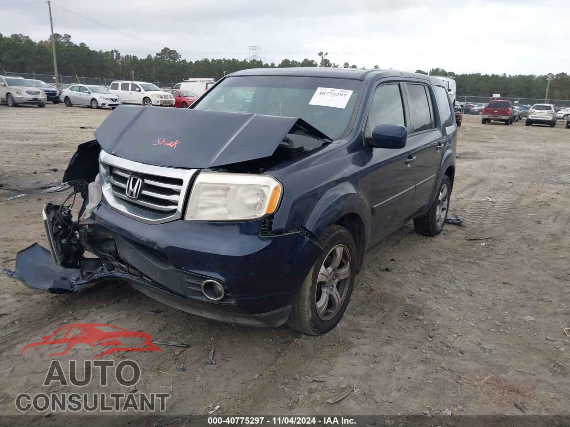 HONDA PILOT 2012 - 5FNYF4H58CB026134