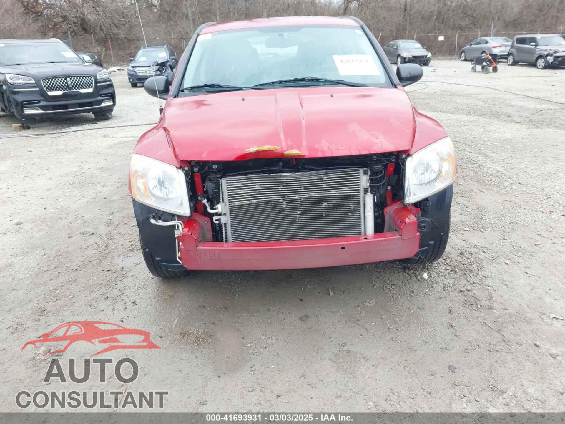 DODGE CALIBER 2012 - 1C3CDWDA8CD527664