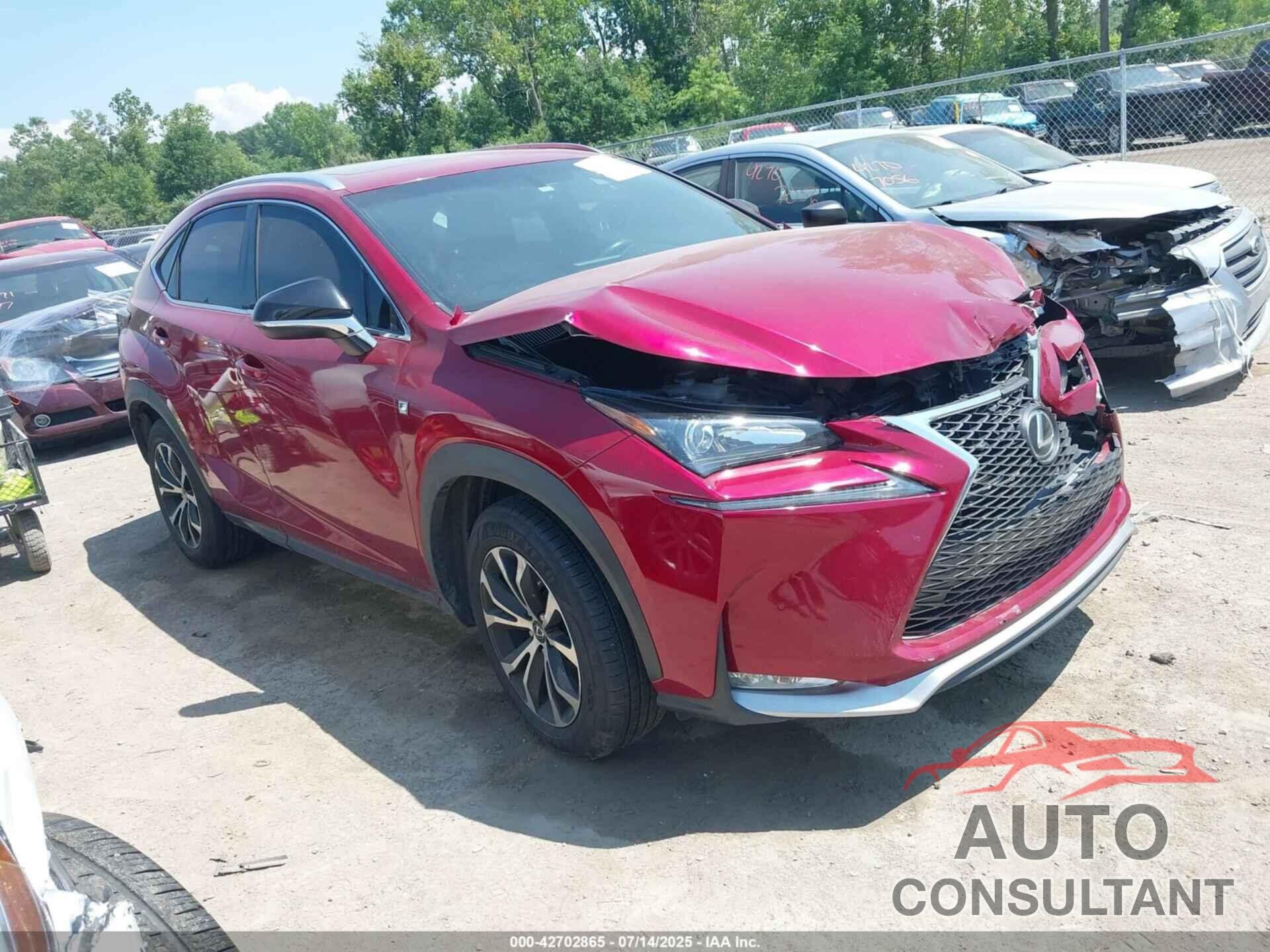 LEXUS NX 200T 2015 - JTJBARBZ2F2022999