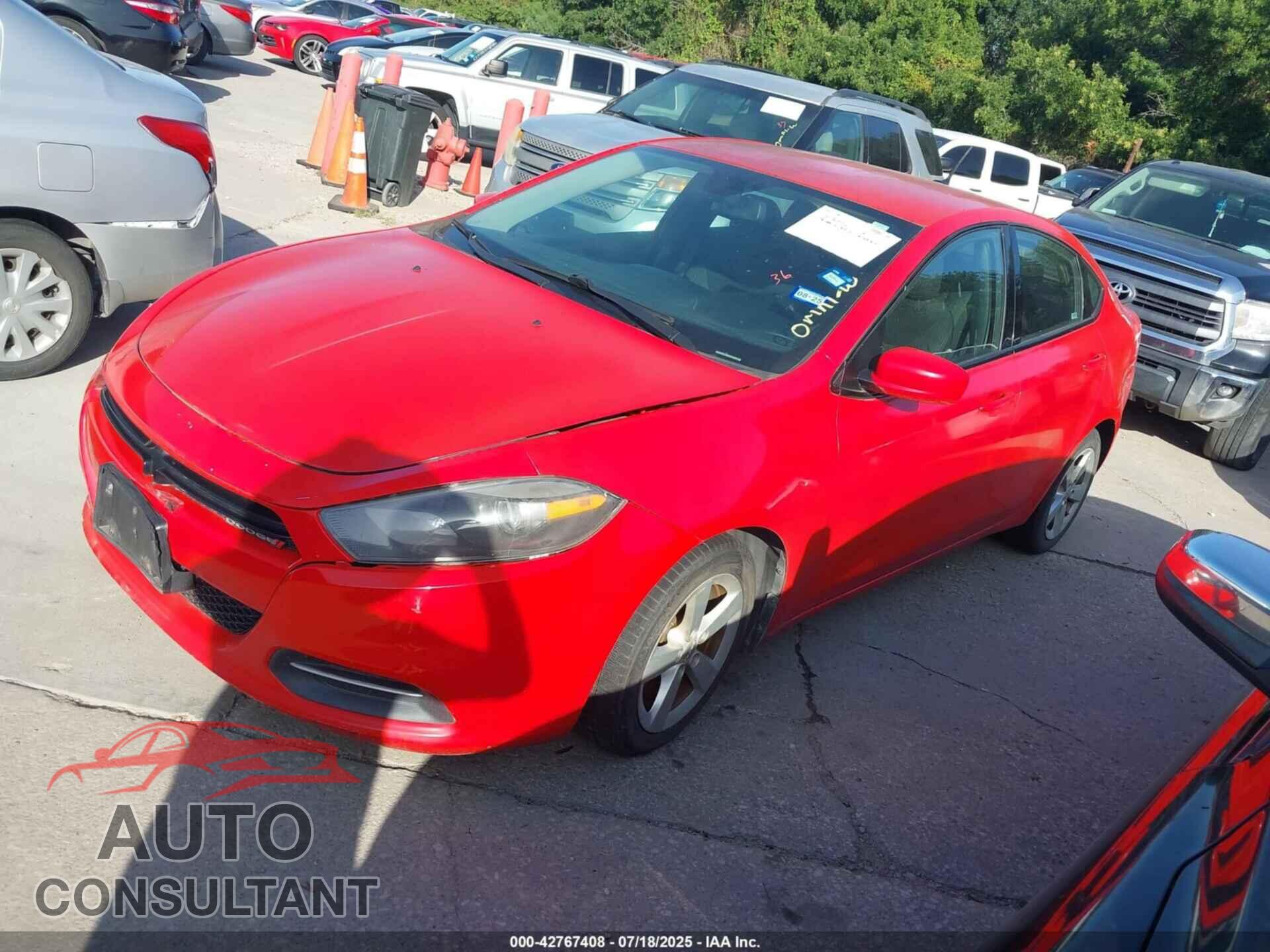 DODGE DART 2016 - 1C3CDFBA2GD652460