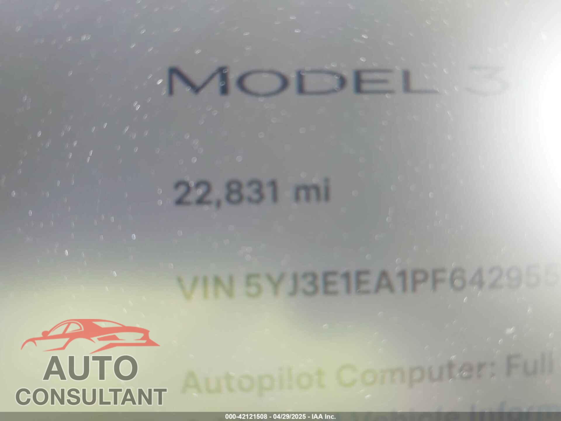 TESLA MODEL 3 2023 - 5YJ3E1EA1PF642955