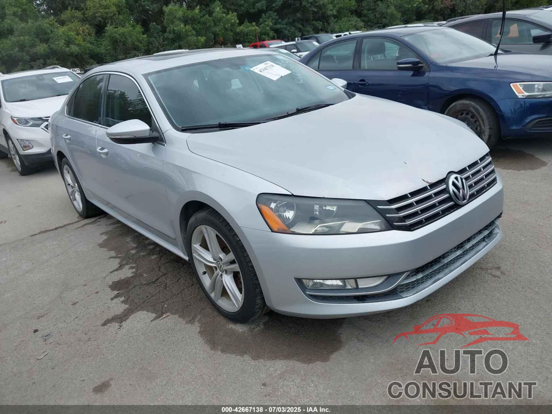 VOLKSWAGEN PASSAT 2012 - 1VWCN7A31CC071353