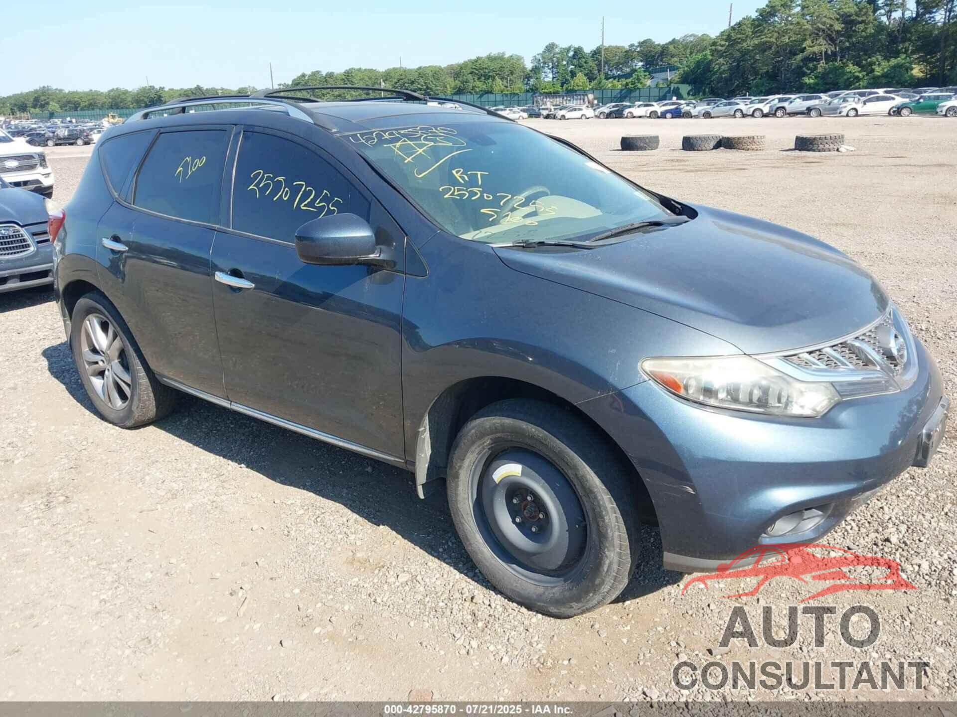 NISSAN MURANO 2012 - JN8AZ1MW2CW203329