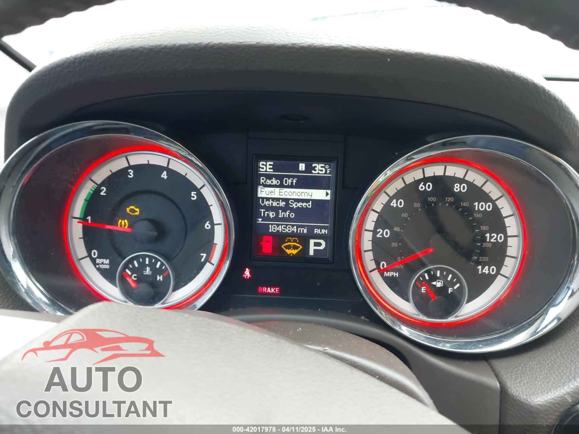 DODGE DURANGO 2012 - 1C4RDJAG8CC322126