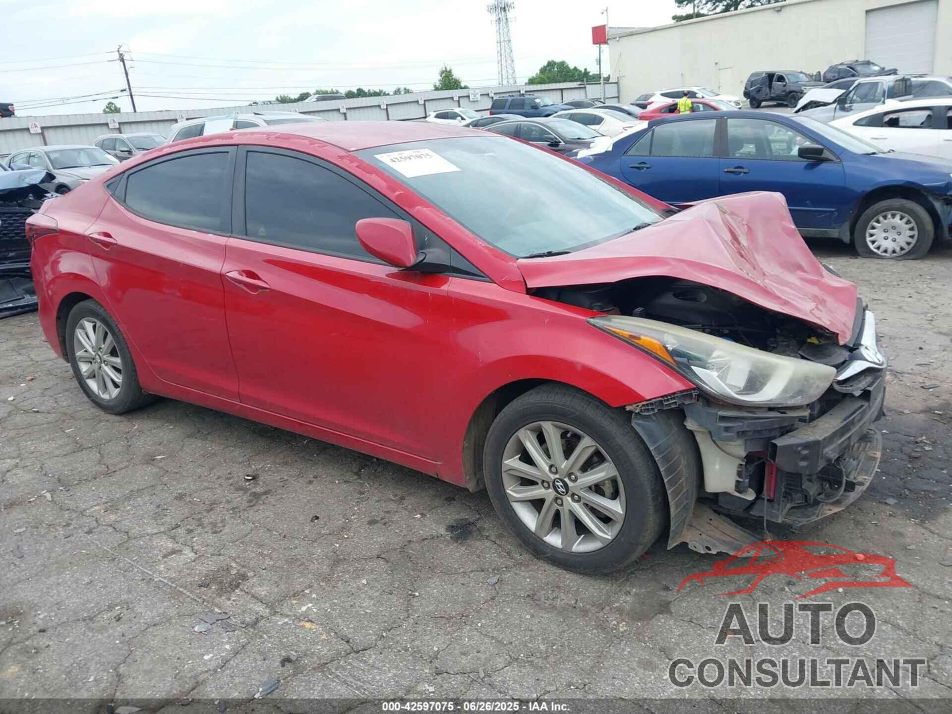 HYUNDAI ELANTRA 2014 - KMHDH4AE2EU082496
