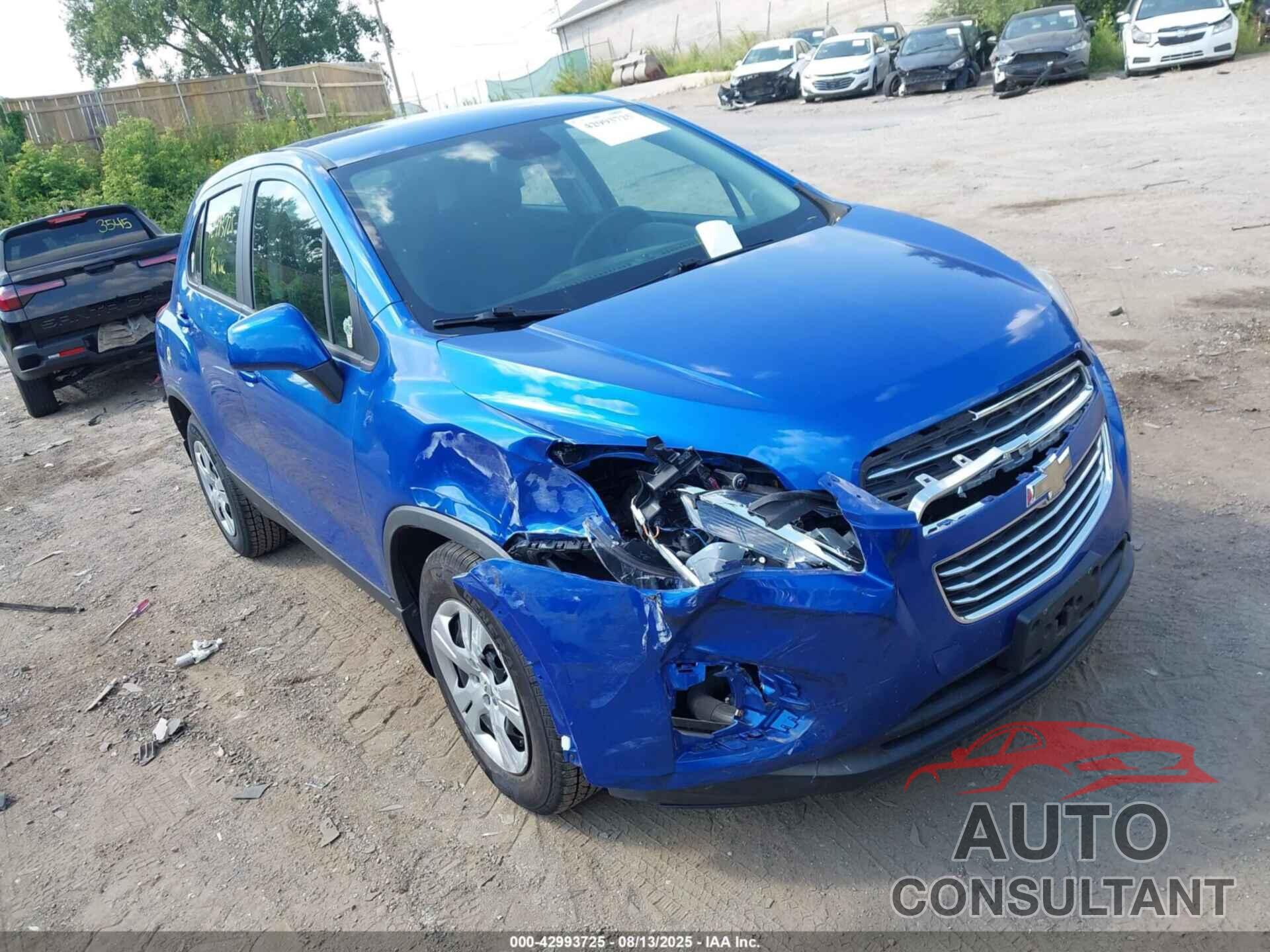 CHEVROLET TRAX 2015 - KL7CJKSB6FB057544