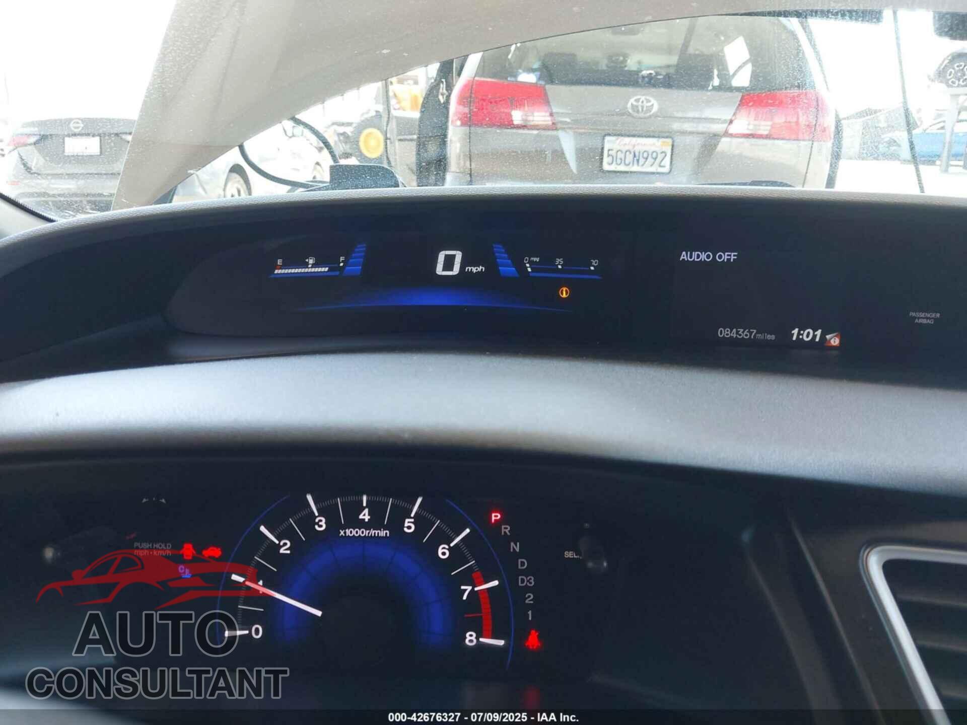 HONDA CIVIC 2013 - 19XFB2F59DE289976