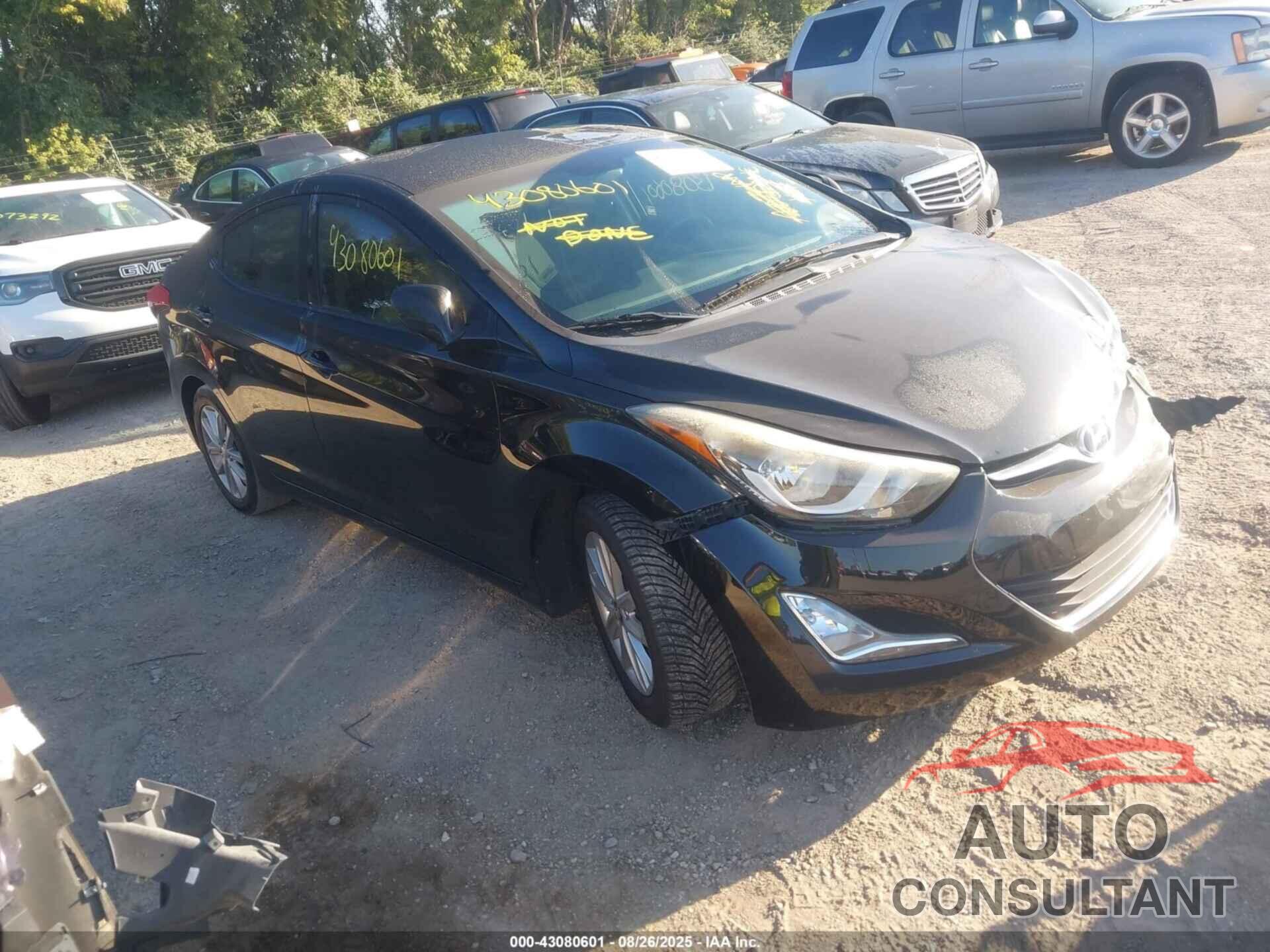 HYUNDAI ELANTRA 2016 - KMHDH4AE0GU604514