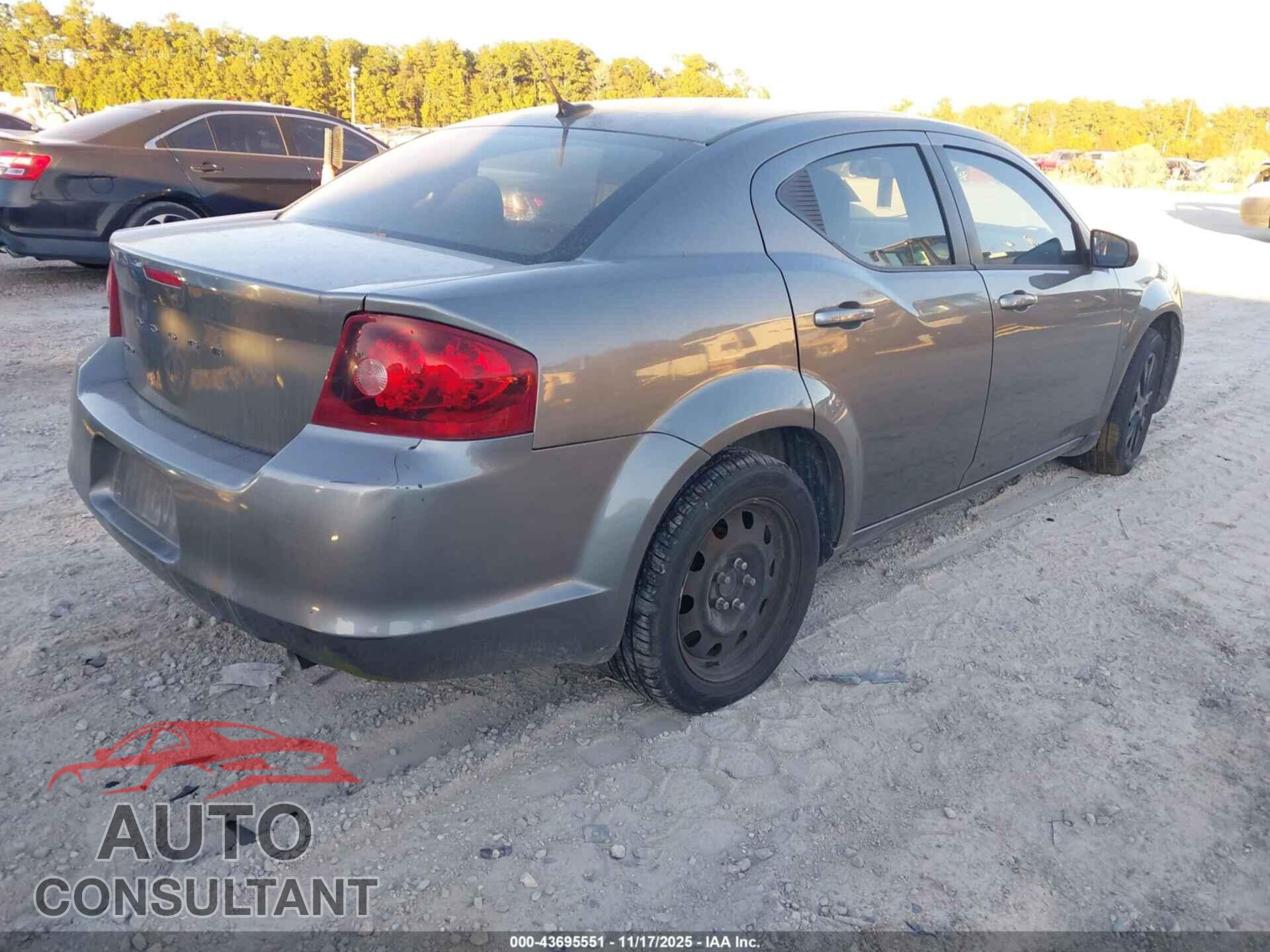 DODGE AVENGER 2013 - 1C3CDZAB6DN575724