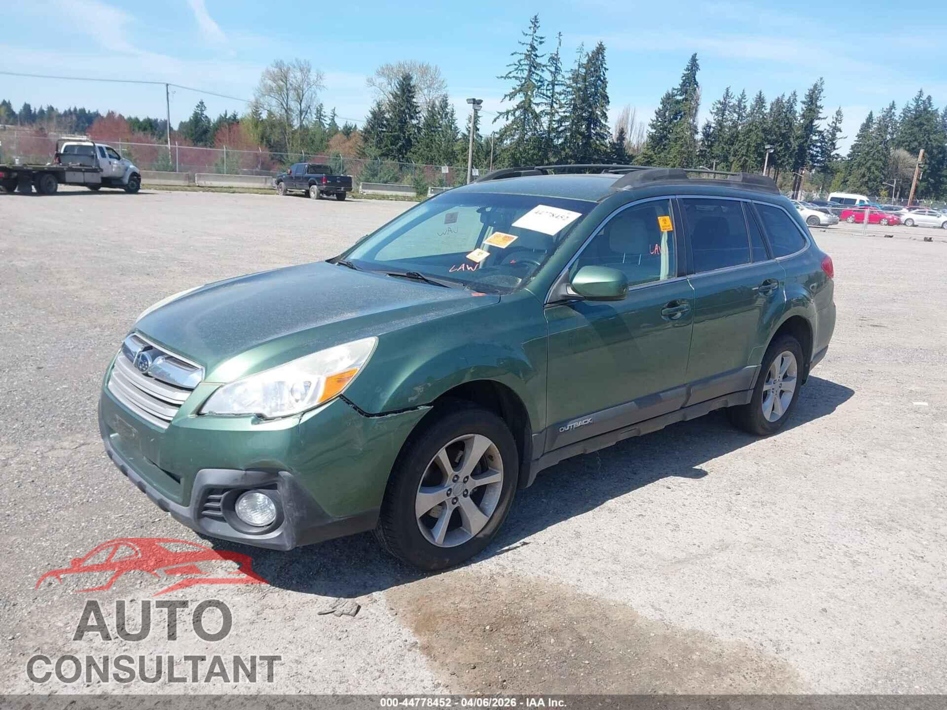 SUBARU OUTBACK 2013 - 4S4BRBCC0D3237085