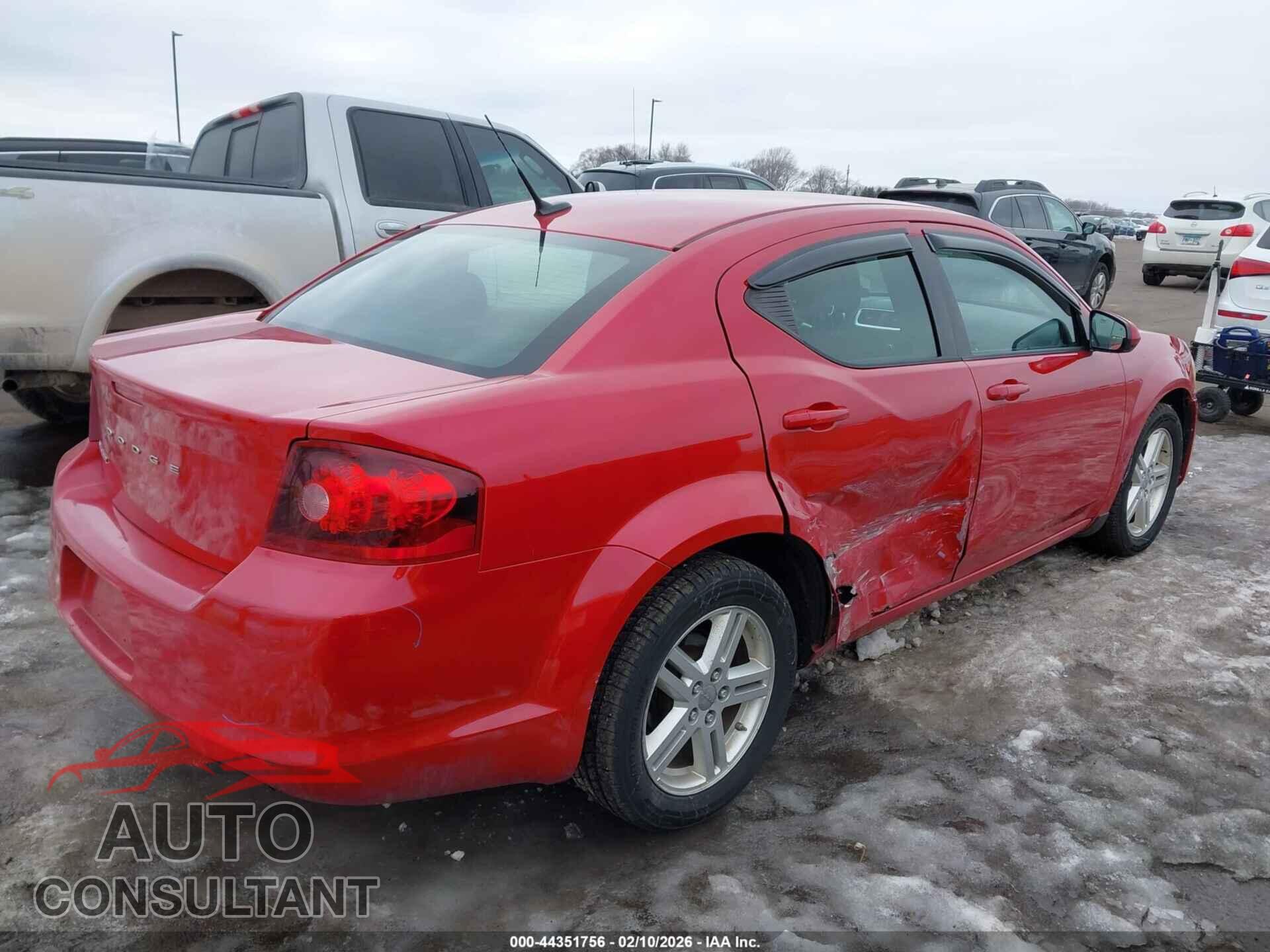 DODGE AVENGER 2011 - 1B3BD1FB4BN508992