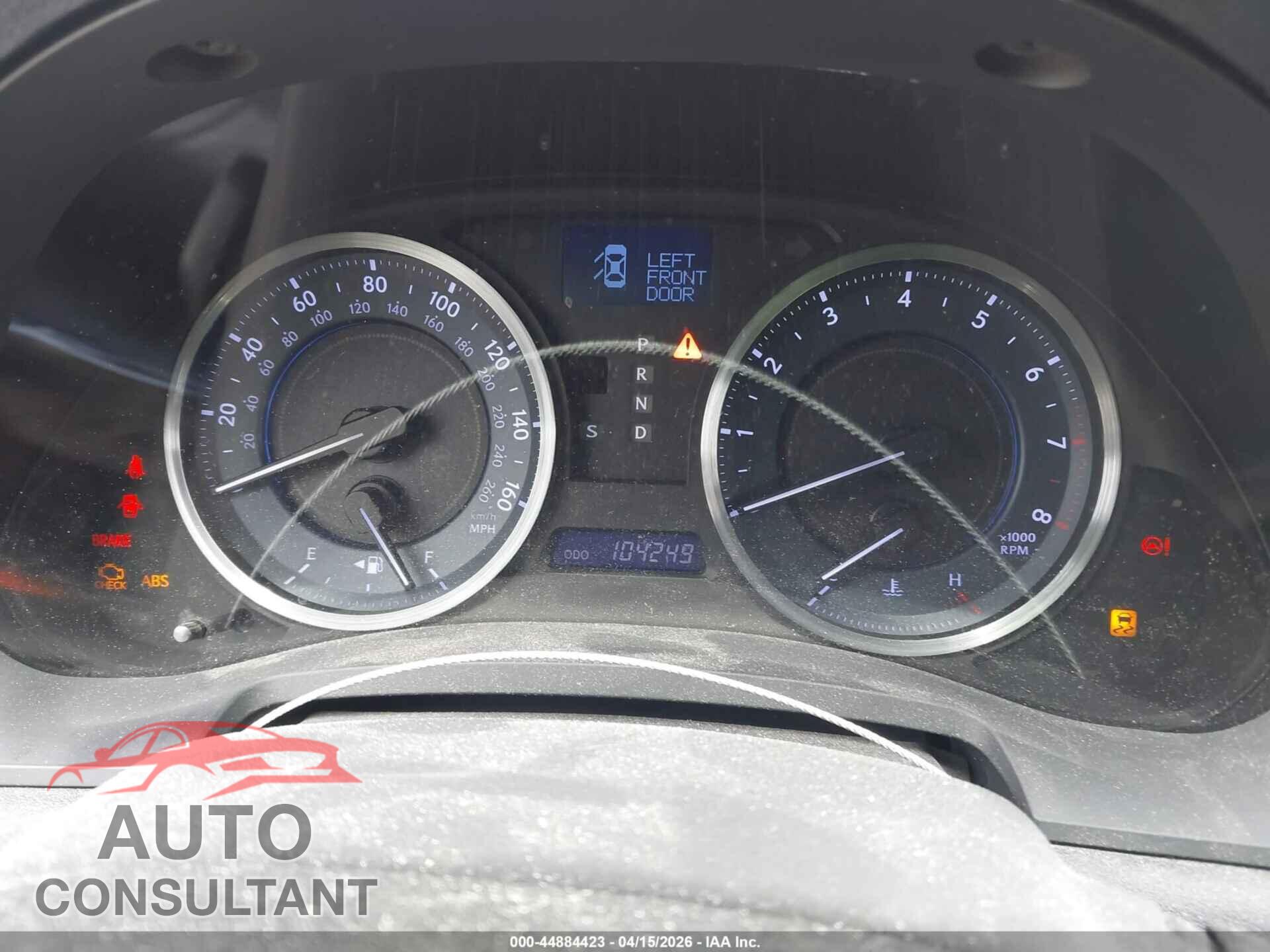 LEXUS IS 350 2011 - JTHBE5C28B5026645