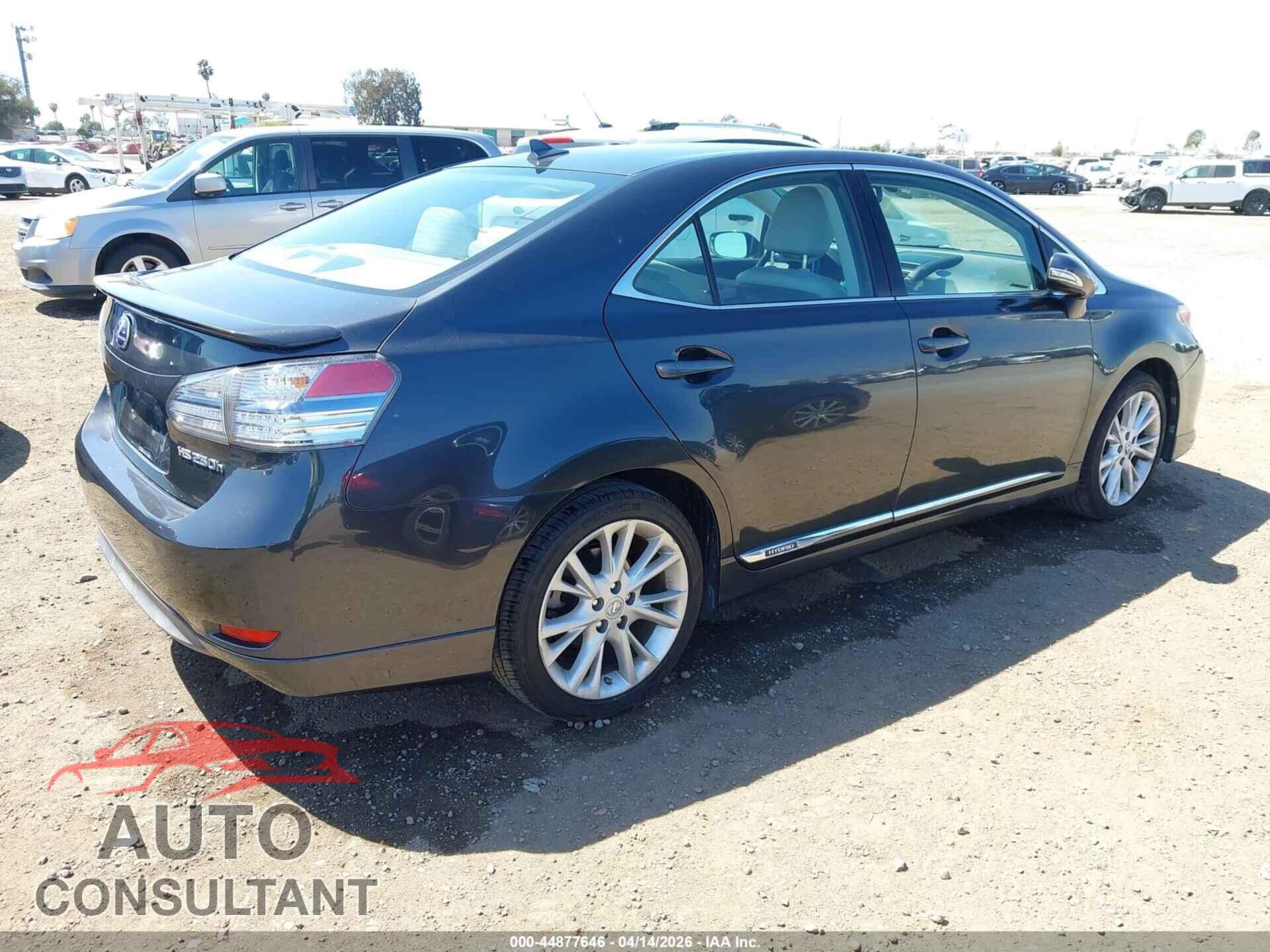 LEXUS HS 250H 2010 - JTHBB1BA5A2010719