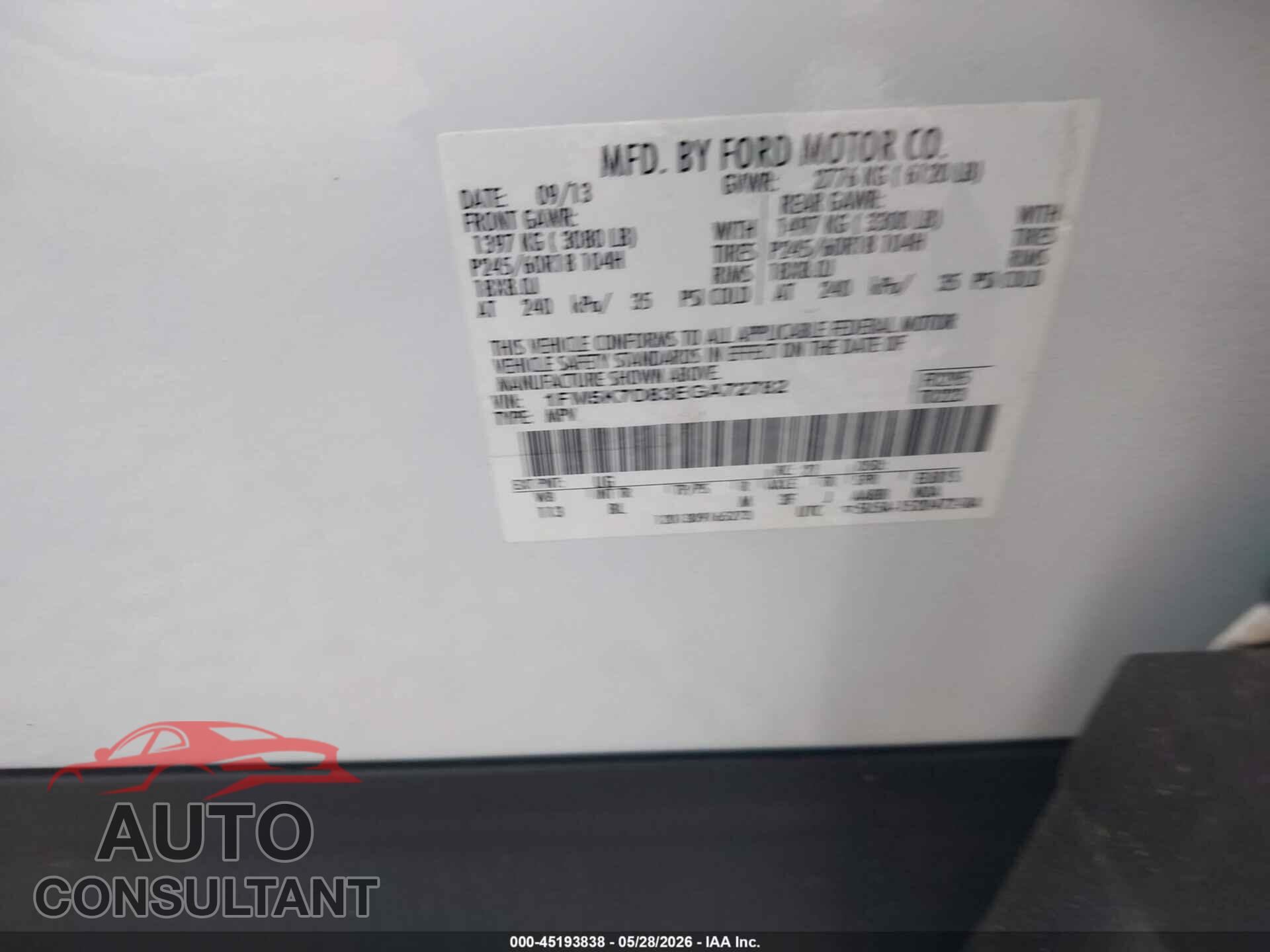 FORD EXPLORER 2014 - 1FM5K7D83EGA72782